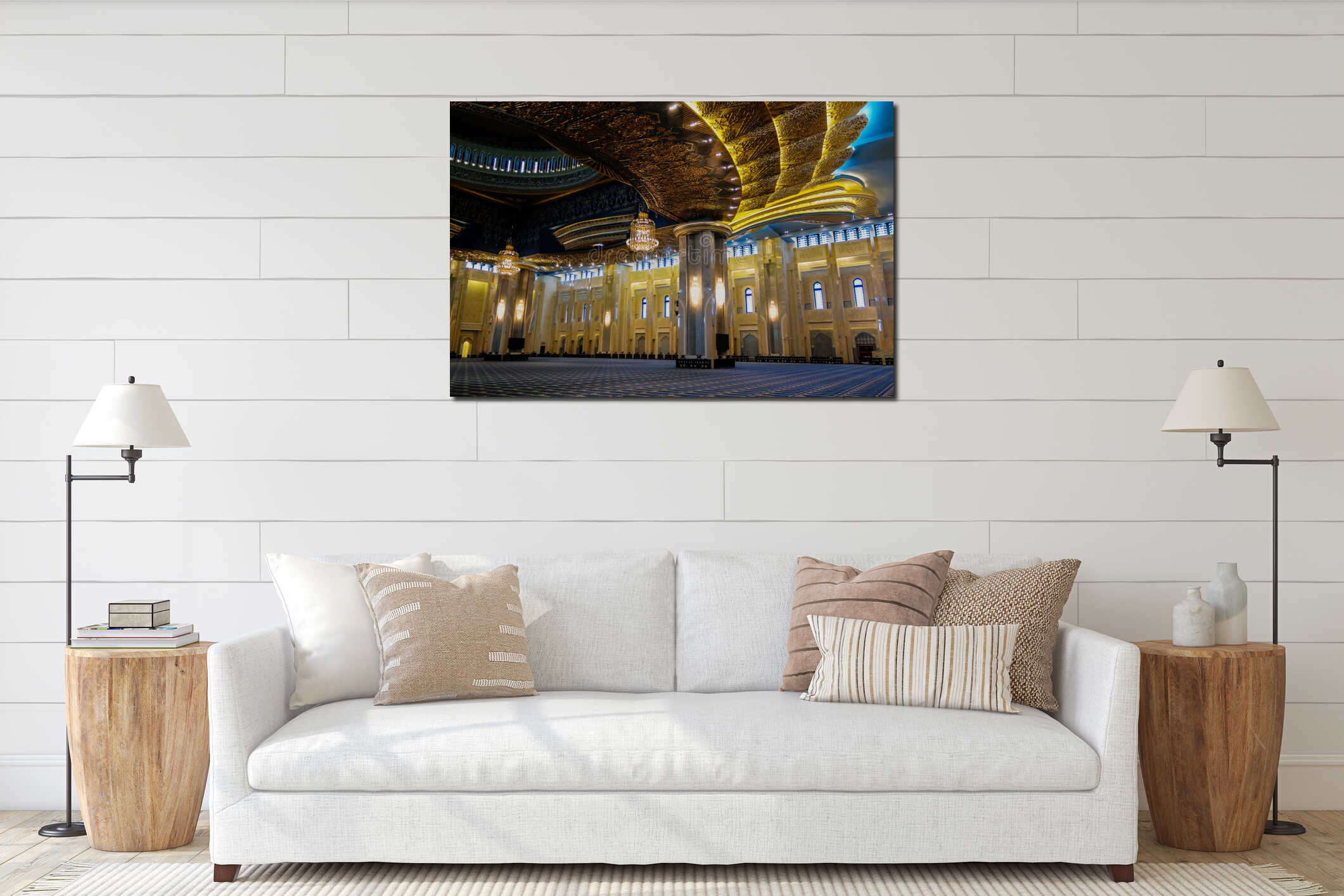 View Kuwait Grand Mosque interior, Kuwait-city, Kuwait interior mockup