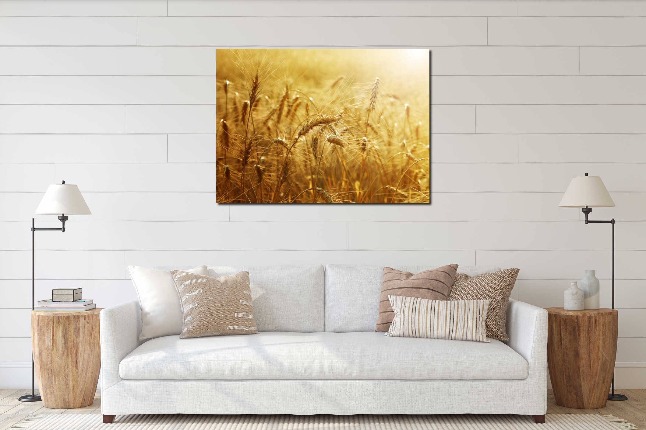Golden Wheat Field interior mockup