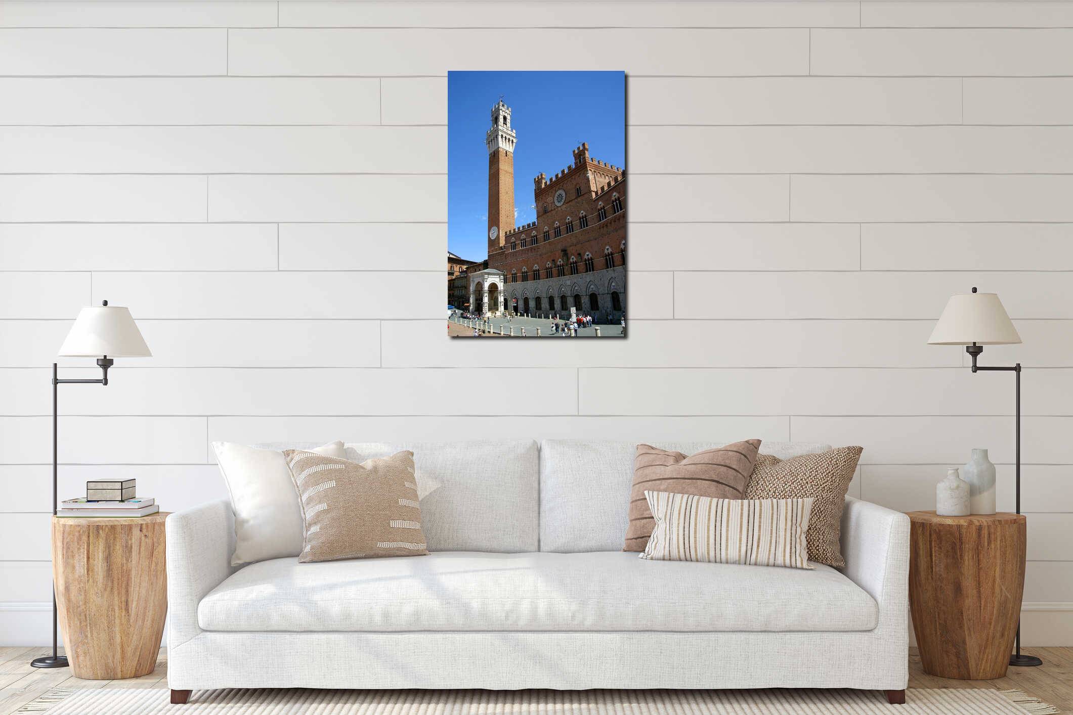 Torre del Mangia in Siena, Italy interior mockup