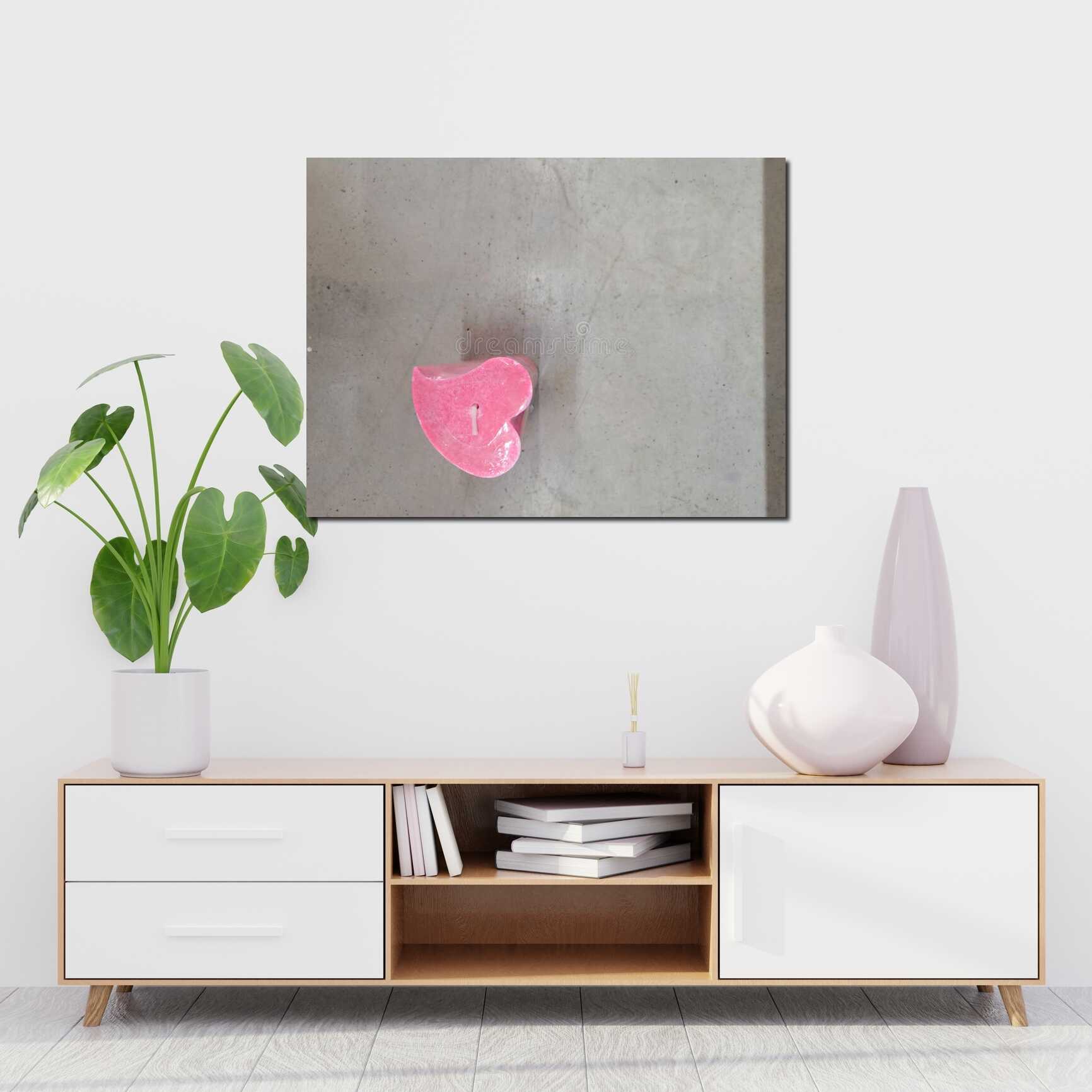 Canvas above sofa for size context