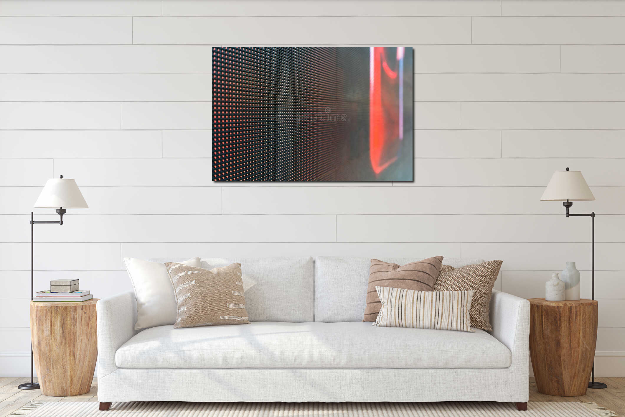 Canvas above sideboard for size context