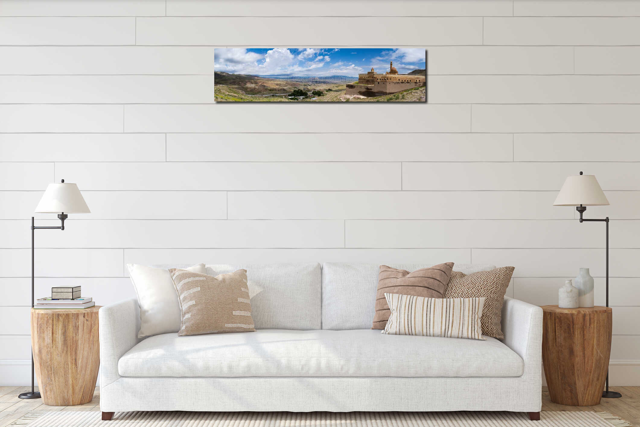 Ishak Pasha Palace, aerial view, Dogubayazit, Turkey, Middle East, ottoman, empire, architecture, mountain, Iranian border interior mockup