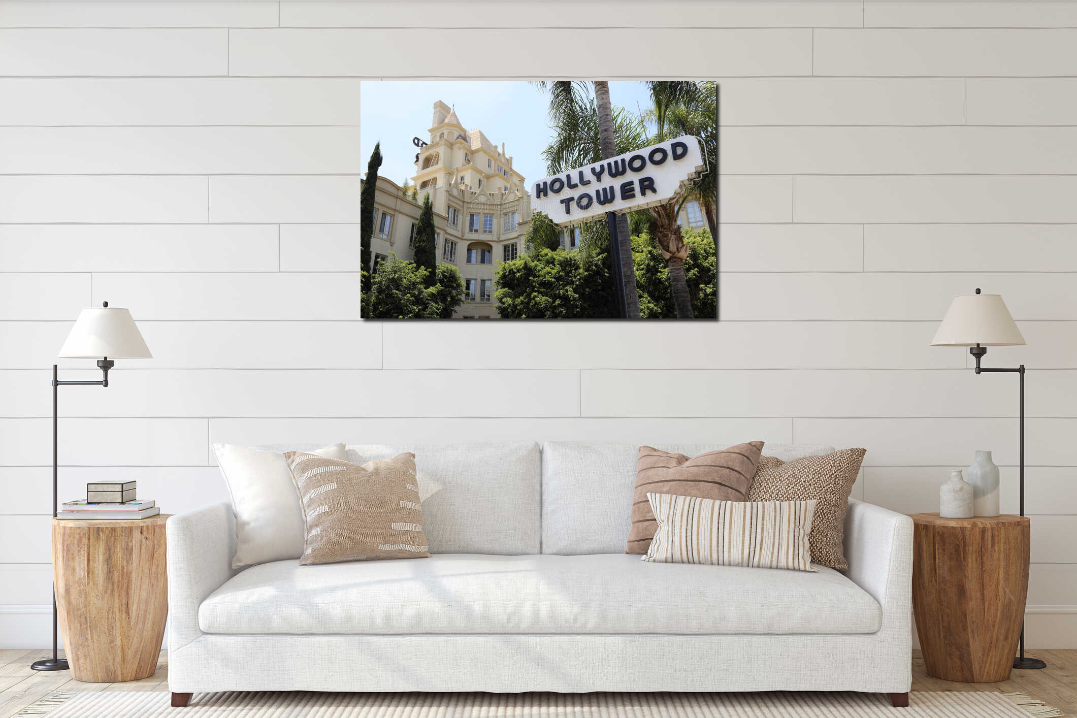 Hollywood Tower Historic Building in Los Angeles interior mockup
