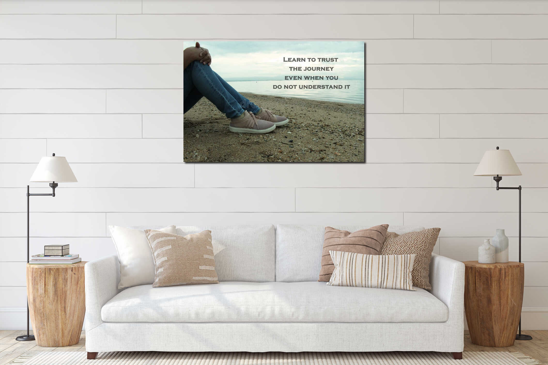 Inspirational Motivational Quote-Learn to trust the journey, even when you do not understand it. interior mockup