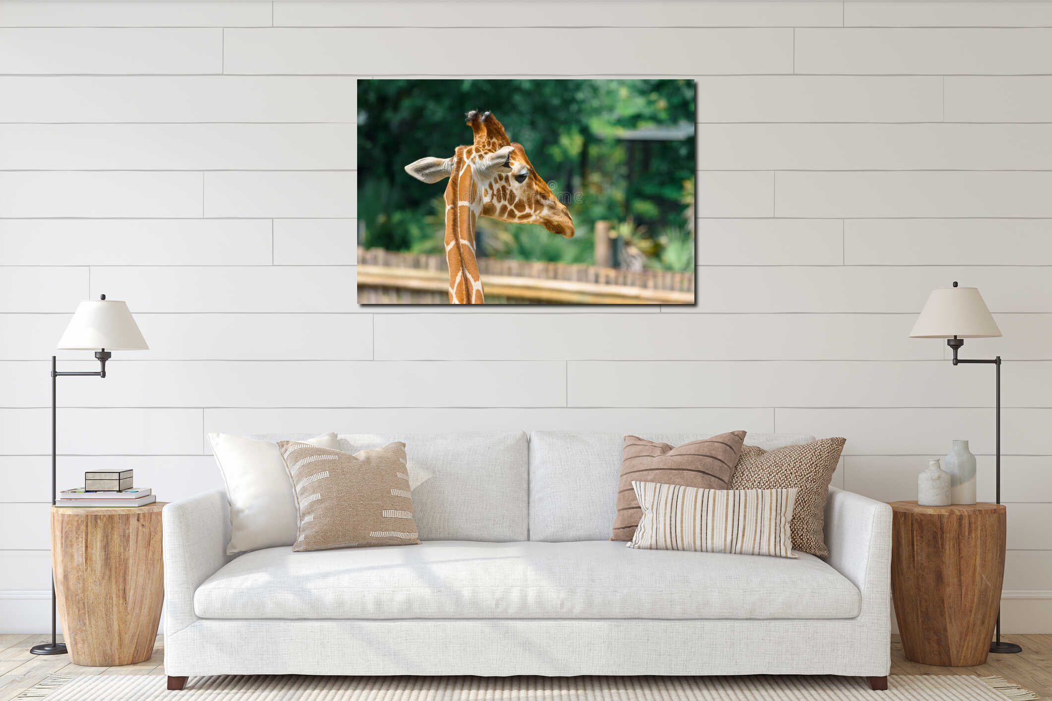 Canvas above sideboard for size context