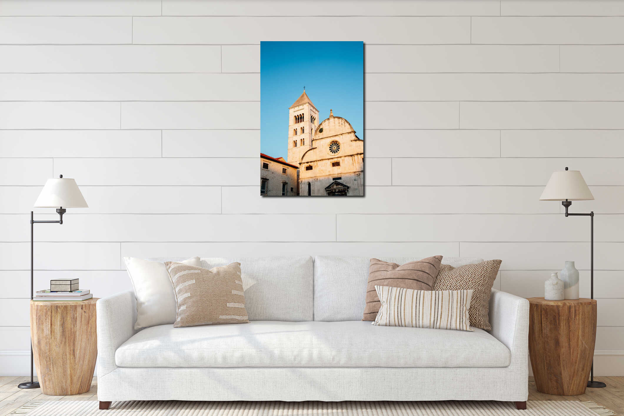St. Mary`s Church in Zadar, Croatia interior mockup