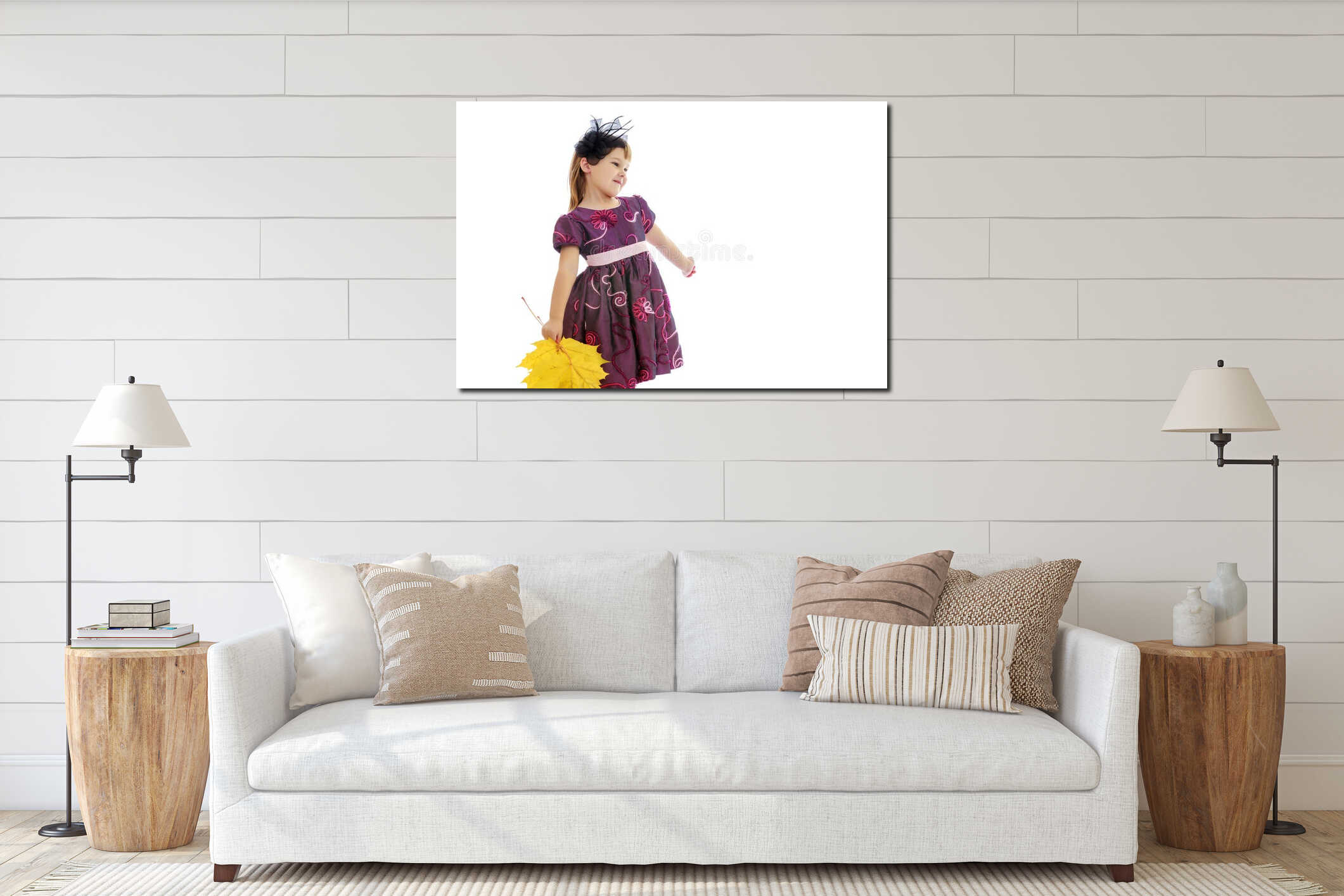 Canvas above sideboard for size context