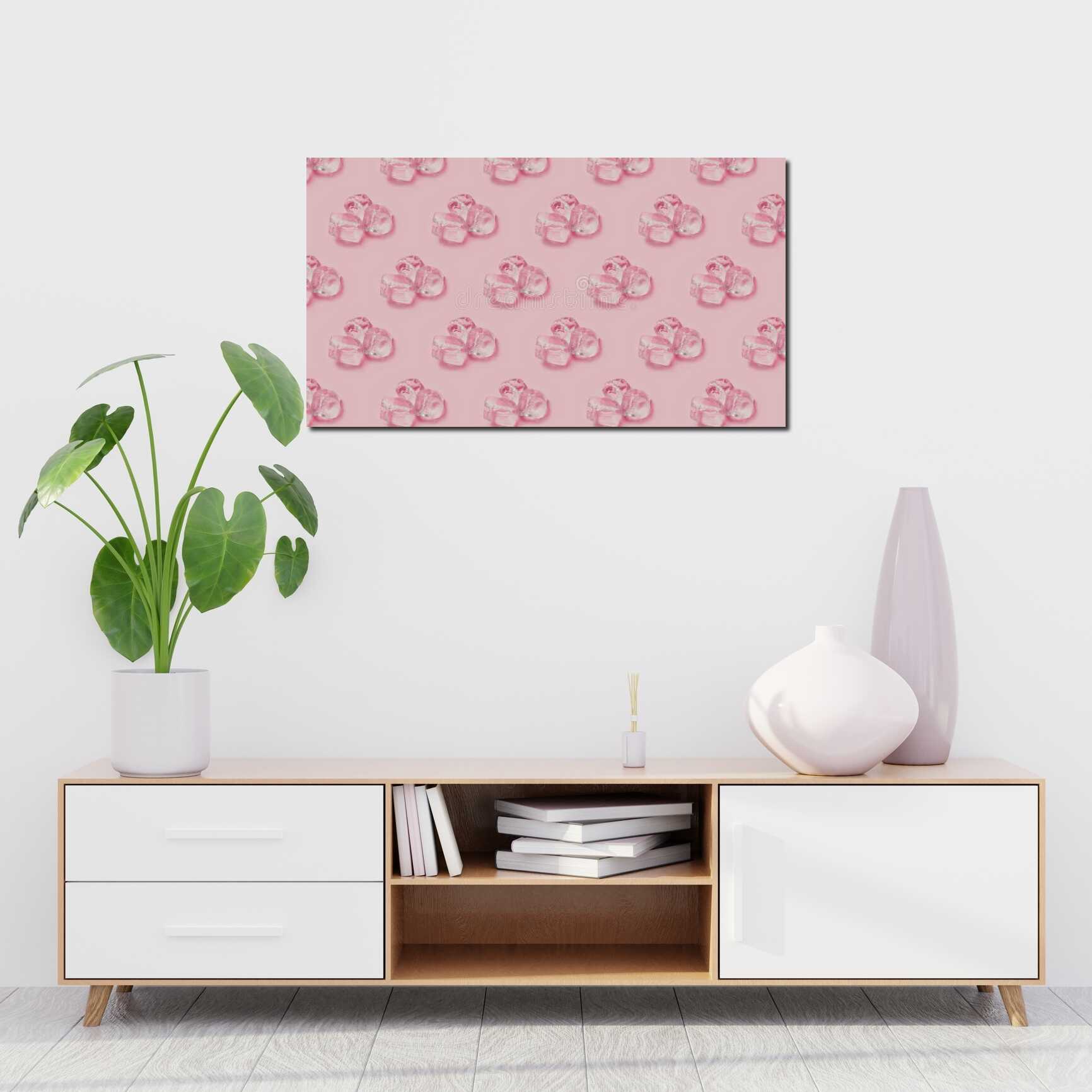 Canvas above sofa for size context