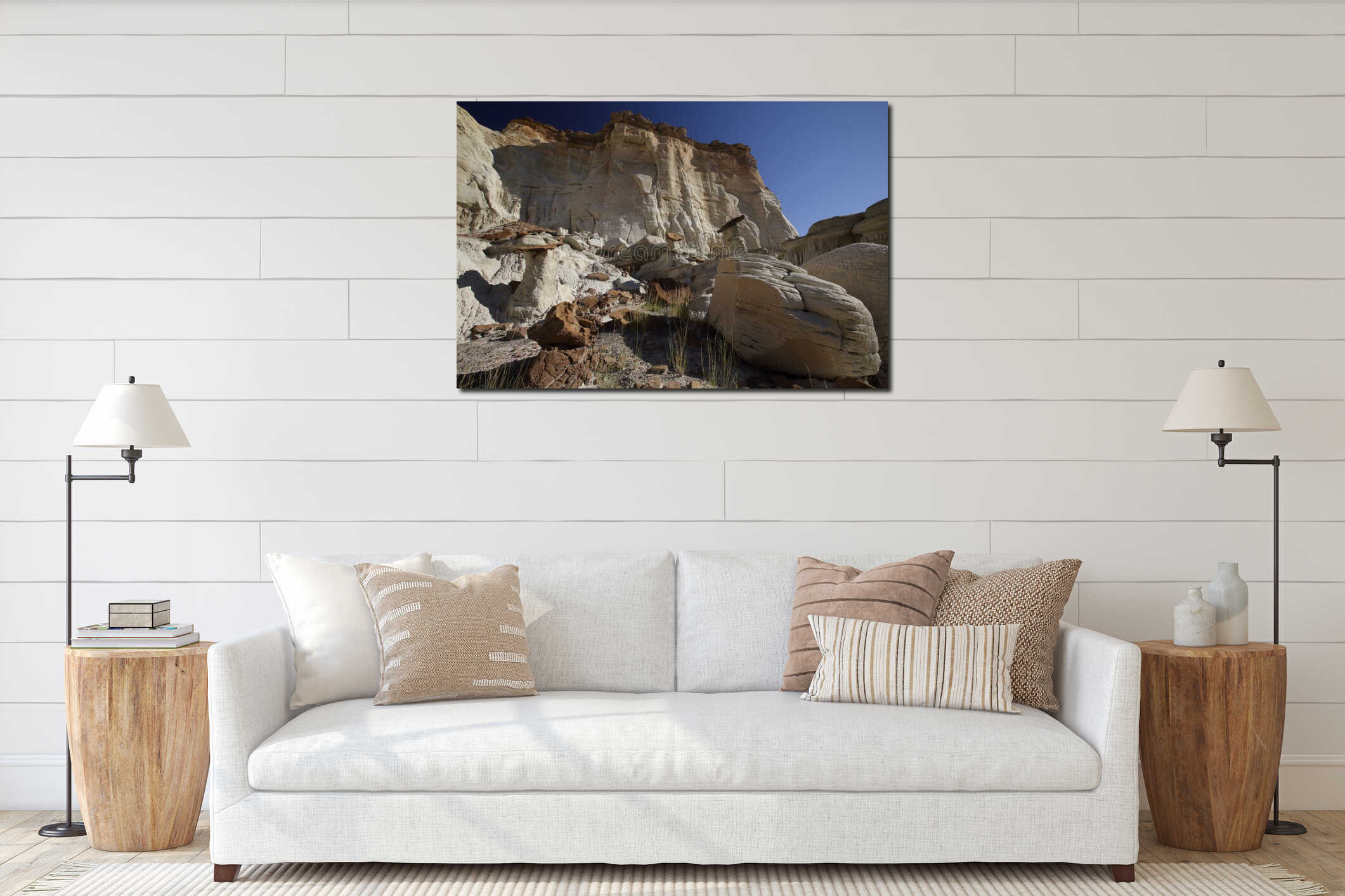 Canvas above sideboard for size context