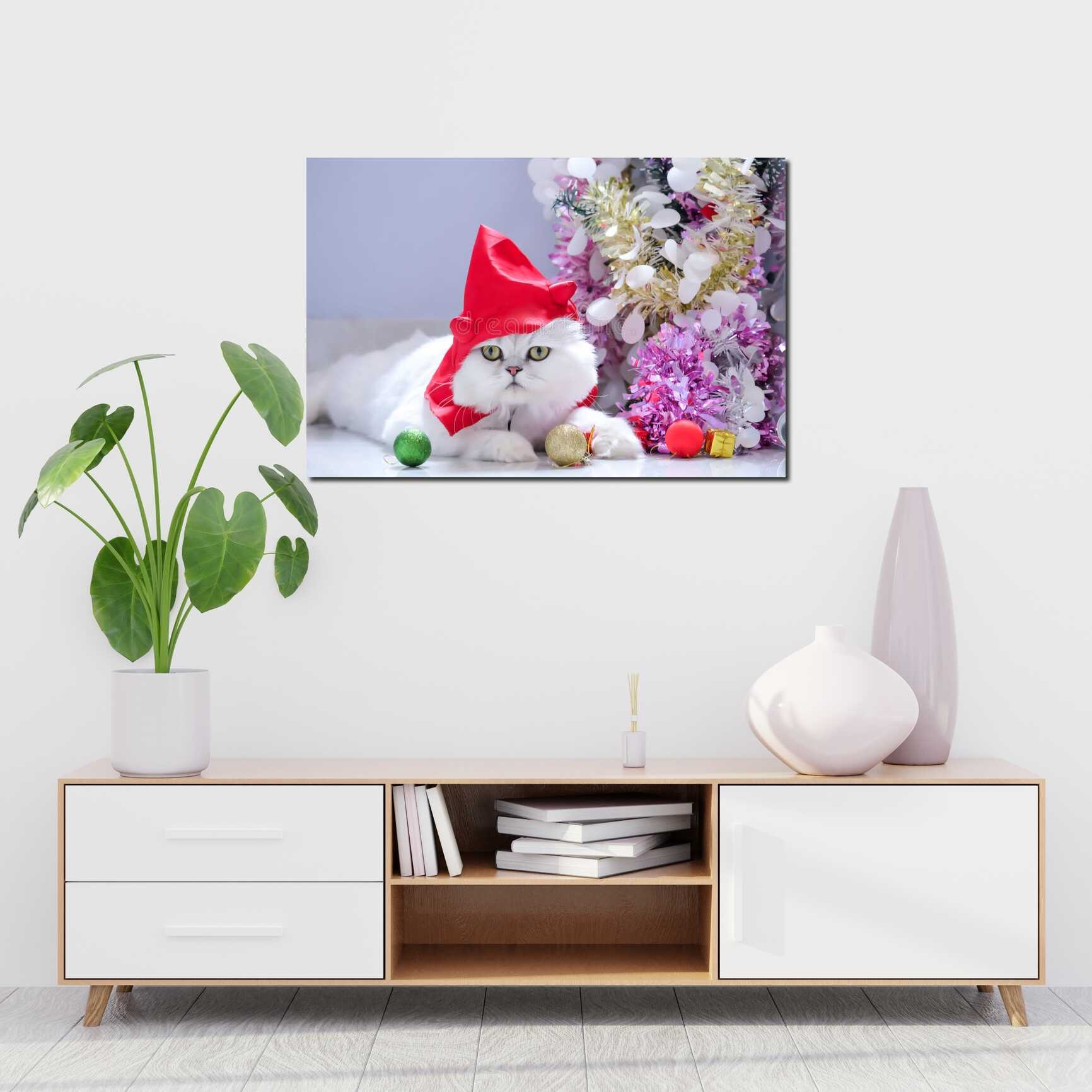 Canvas above sofa for size context