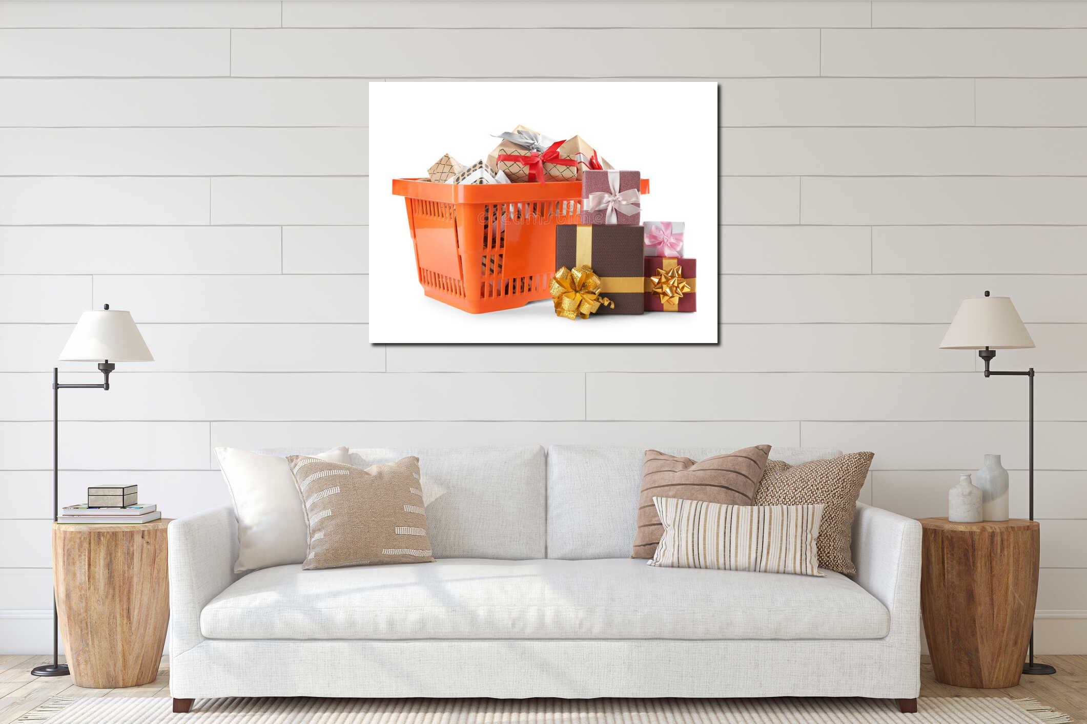 Canvas above sideboard for size context