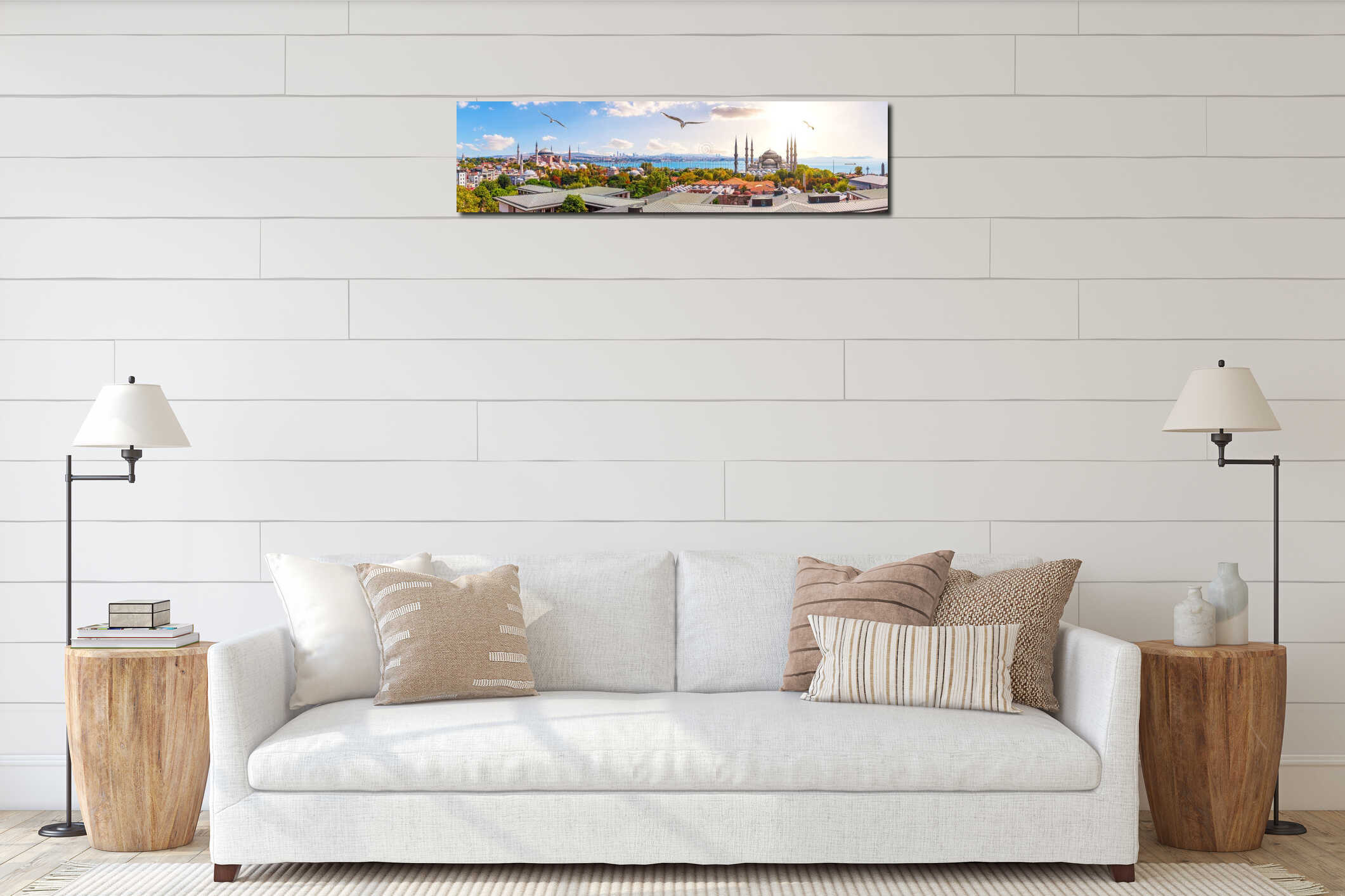 Canvas above sideboard for size context