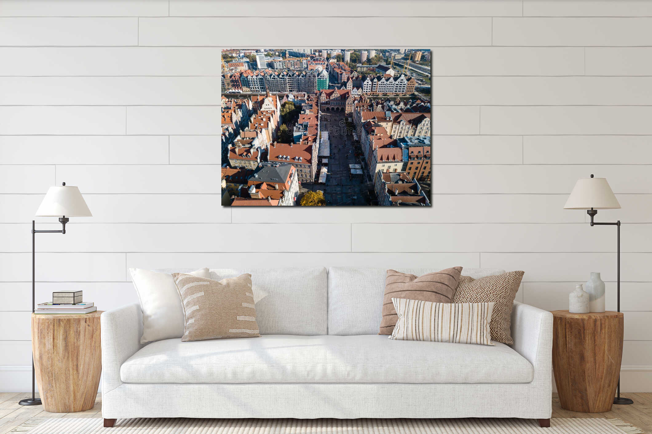 Canvas above sideboard for size context