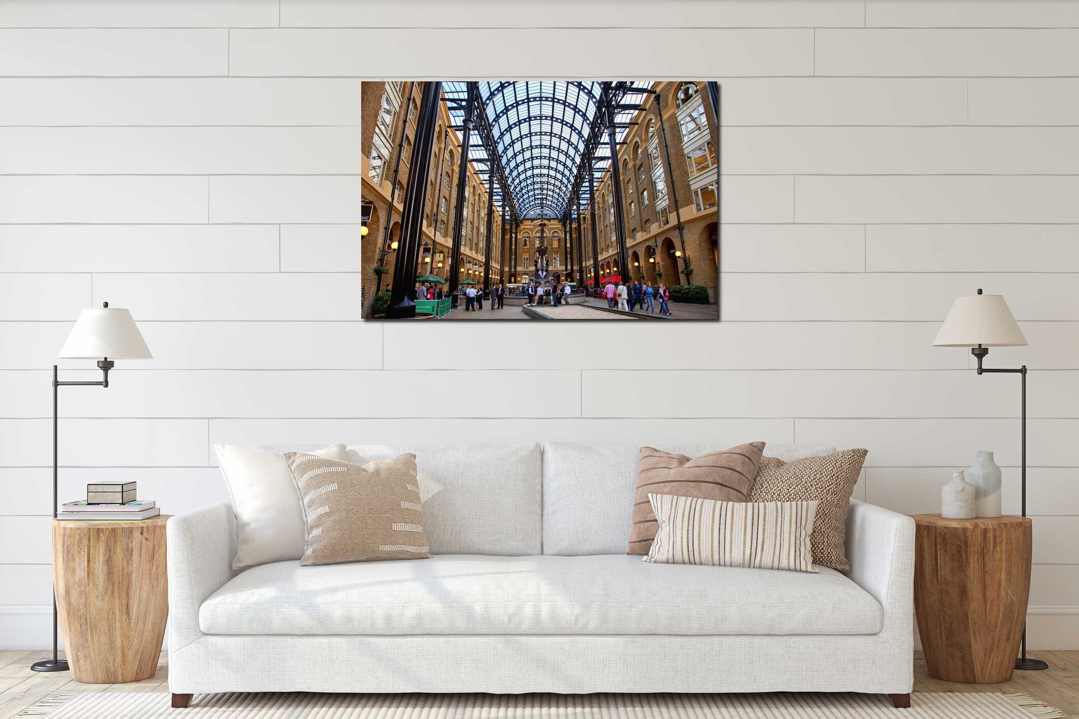 London, Hay`s Galleria interior mockup