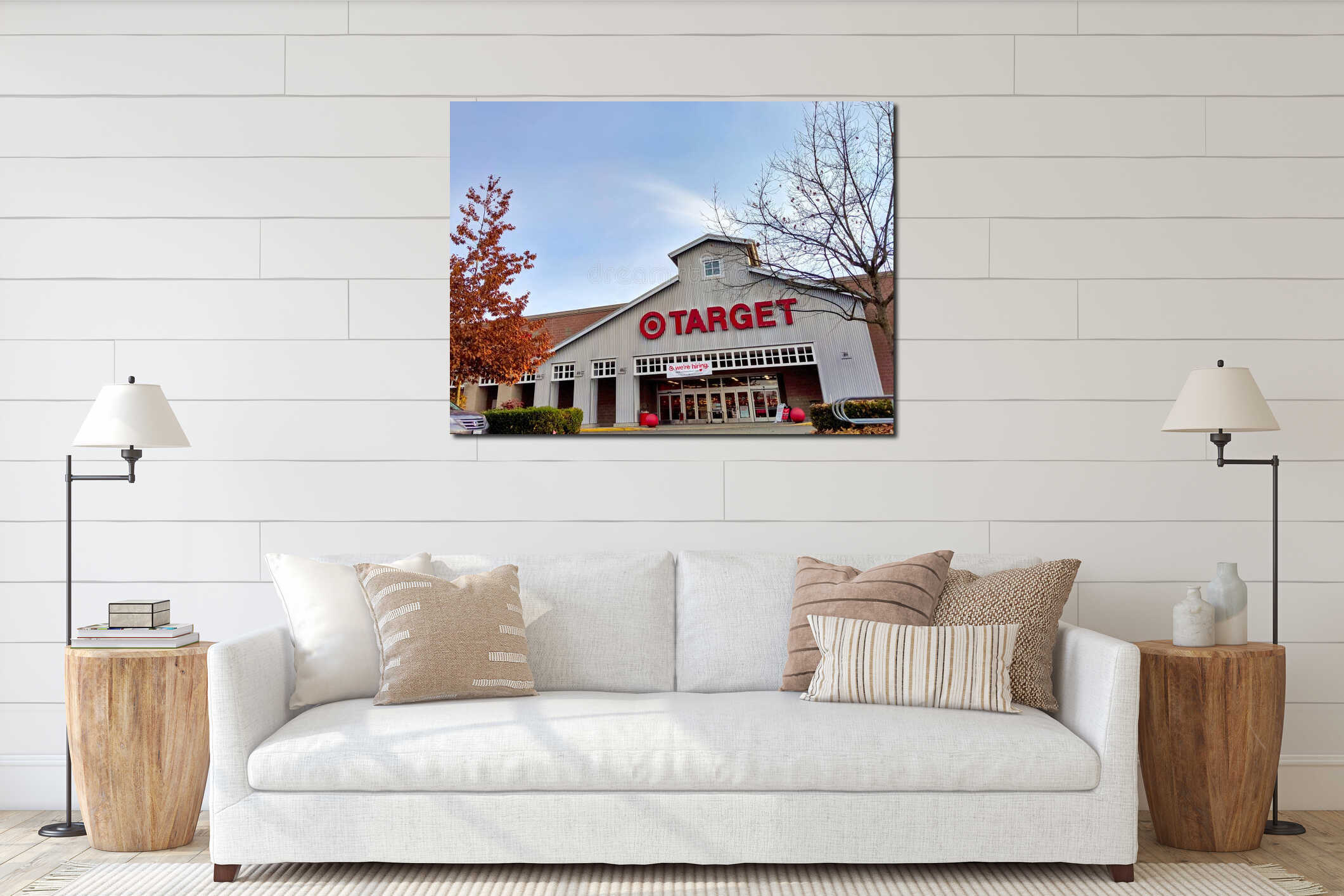 Exterior of Target grocery and house goods store in Woodinville, WA interior mockup