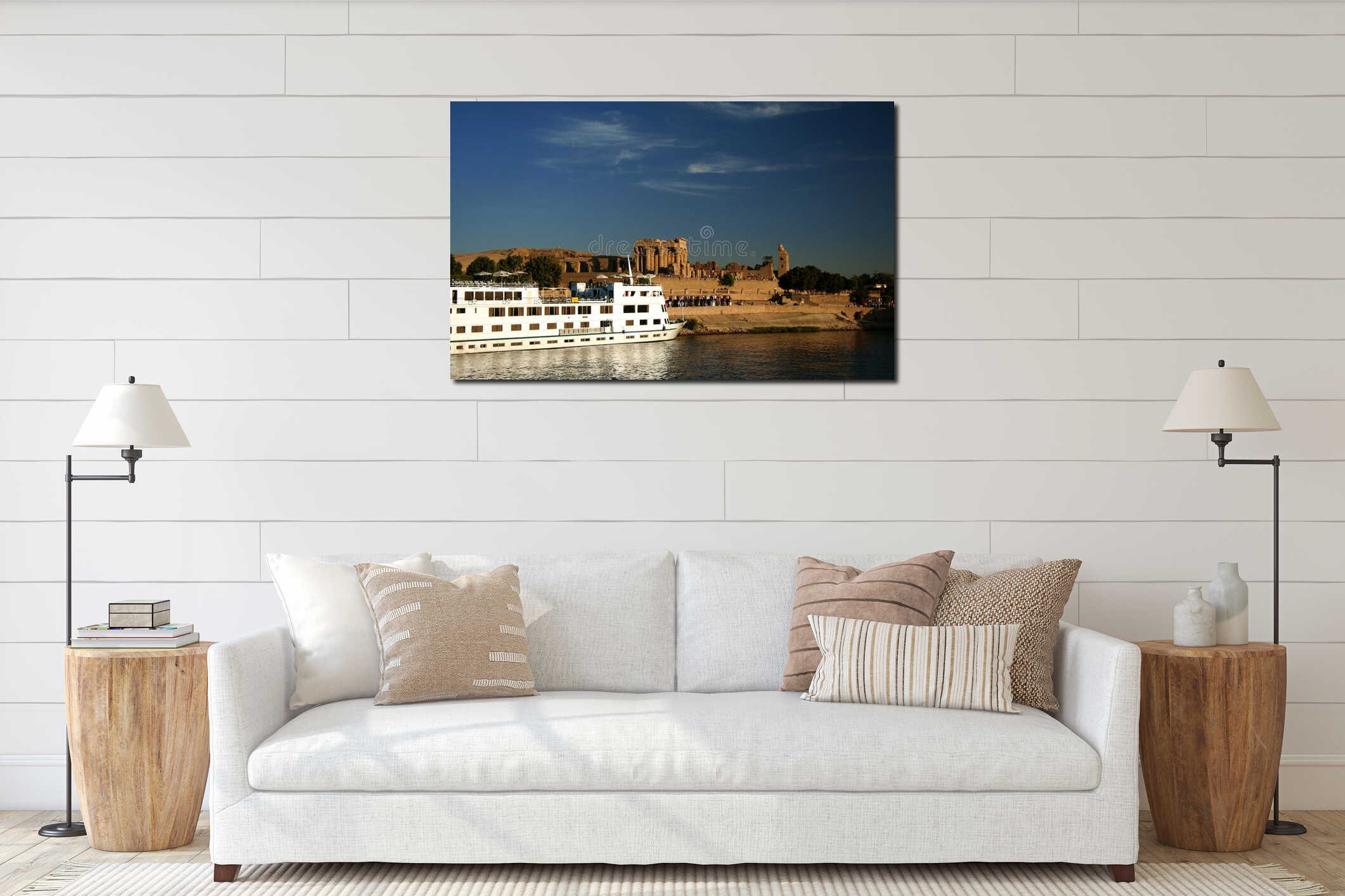 Nile Cruise Boat at Kom Ombo interior mockup