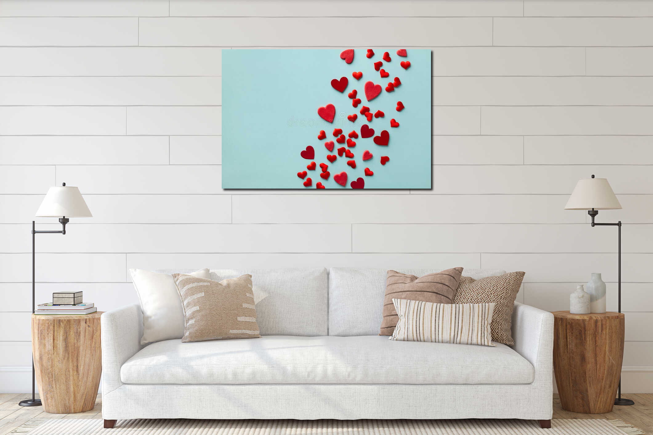 Canvas above sideboard for size context