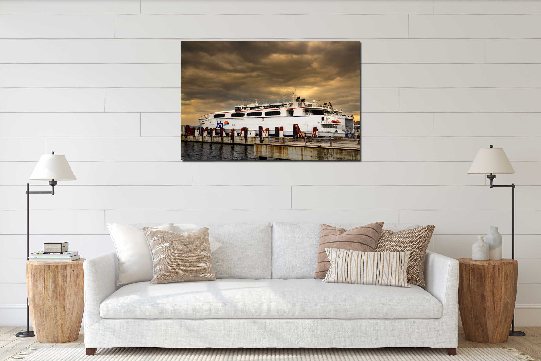 Ido Bursa - Istanbul line car ferry `Orhan Gazi-1` Mudanya, Bursa, Turkey interior mockup