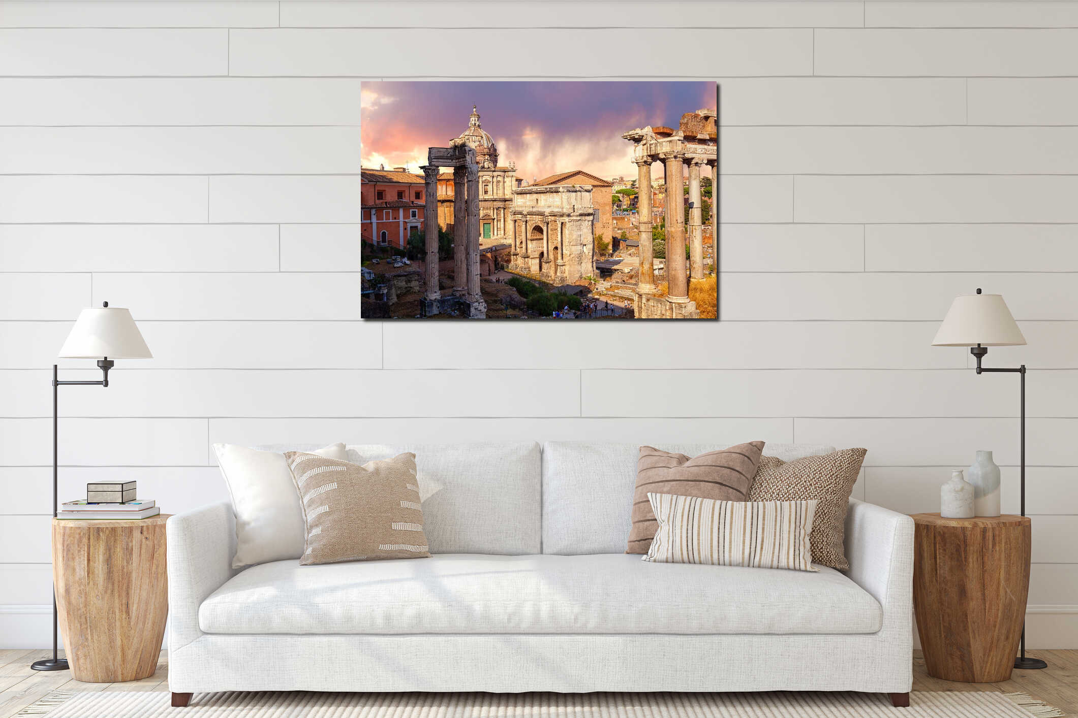 Roman Forum or Foro Romano, Rome, Italy. interior mockup