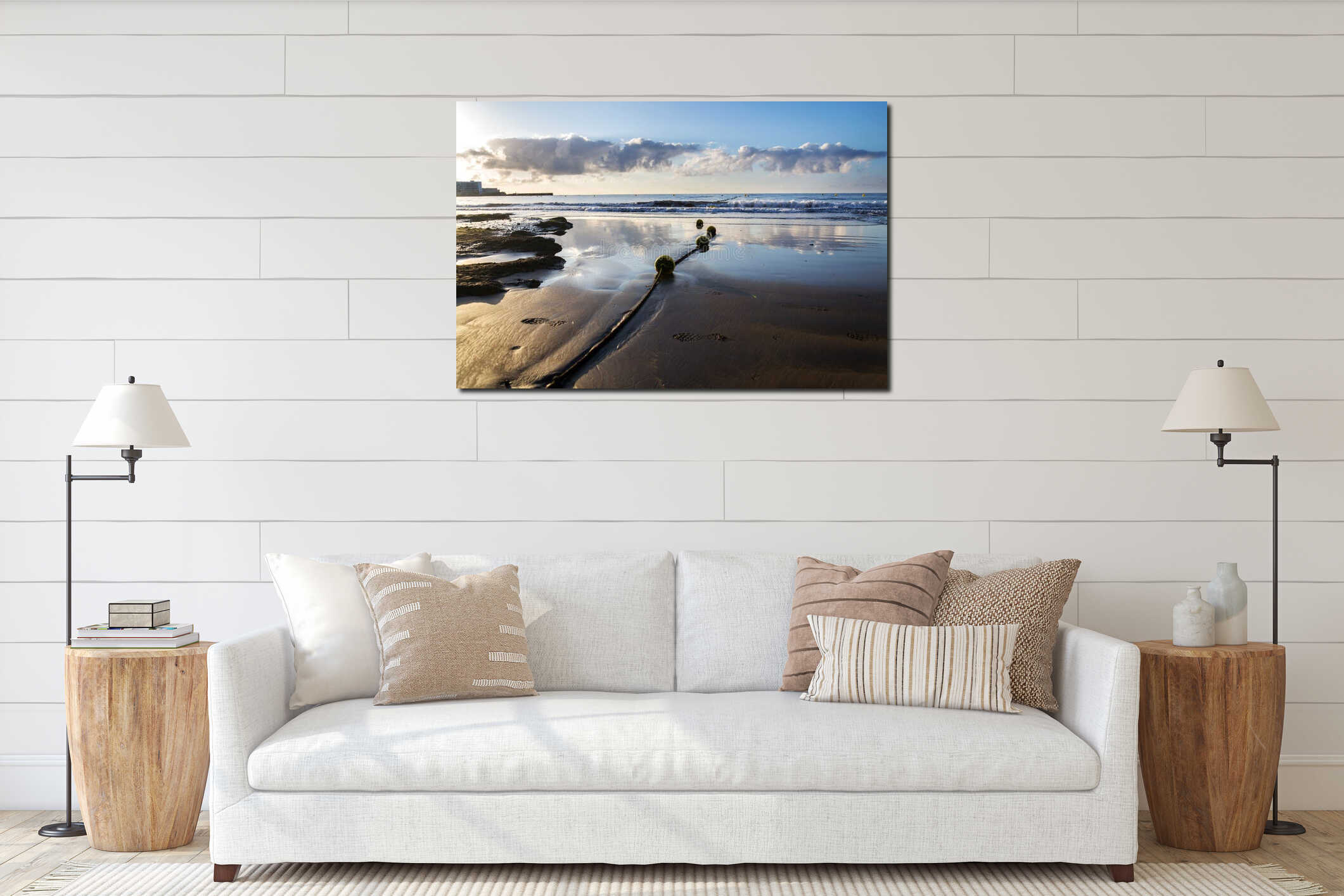 Canvas above sideboard for size context