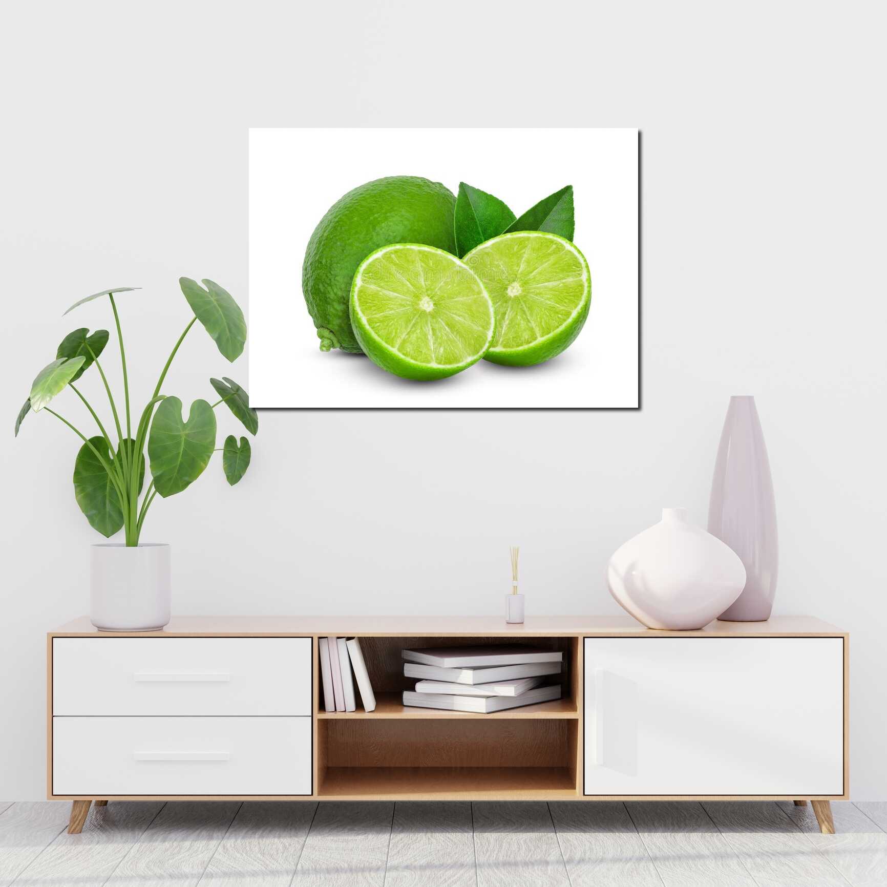 Canvas above sofa for size context