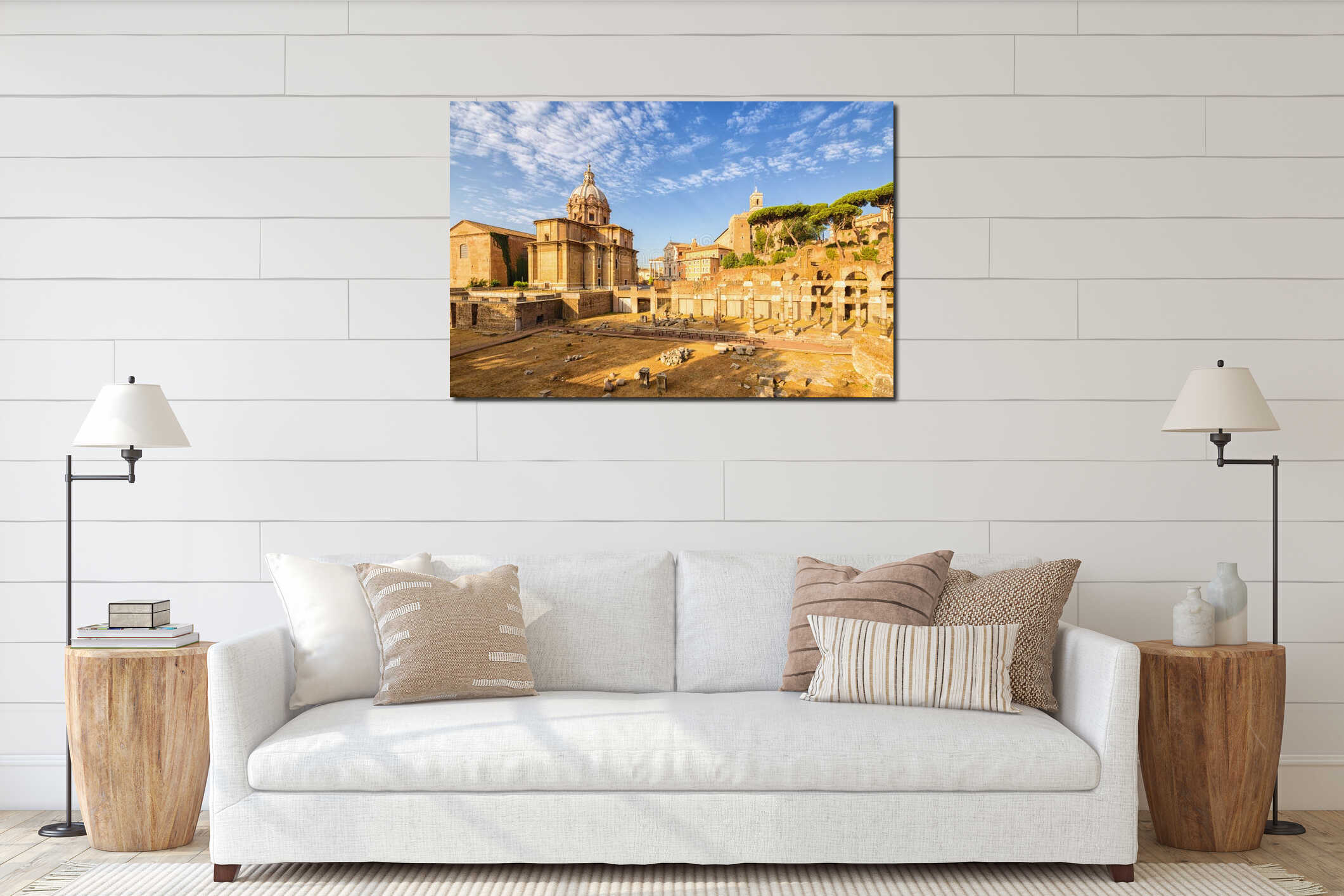 Roman Forum or Foro Romano, Rome, Italy. interior mockup