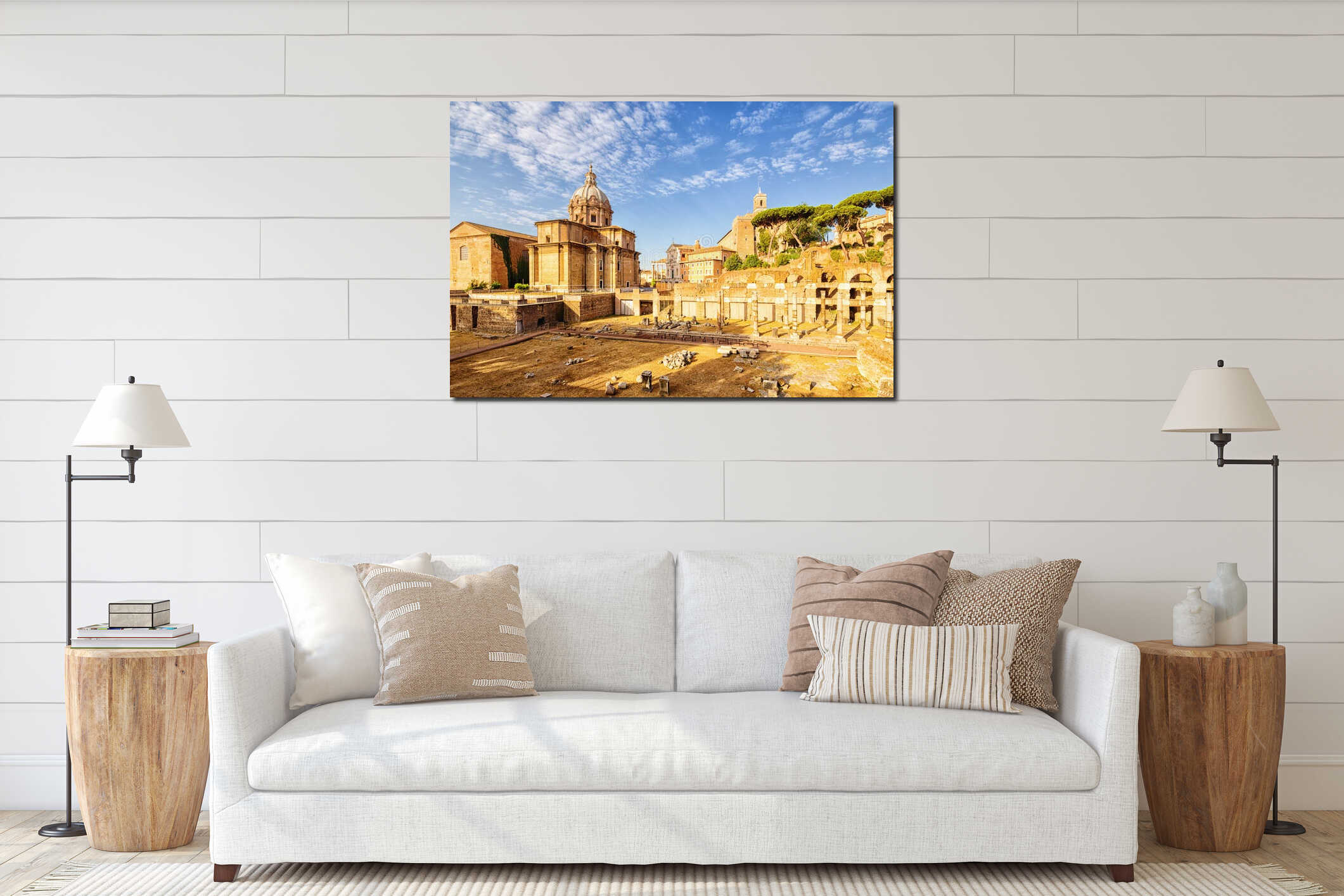 Roman Forum or Foro Romano, Rome, Italy. interior mockup