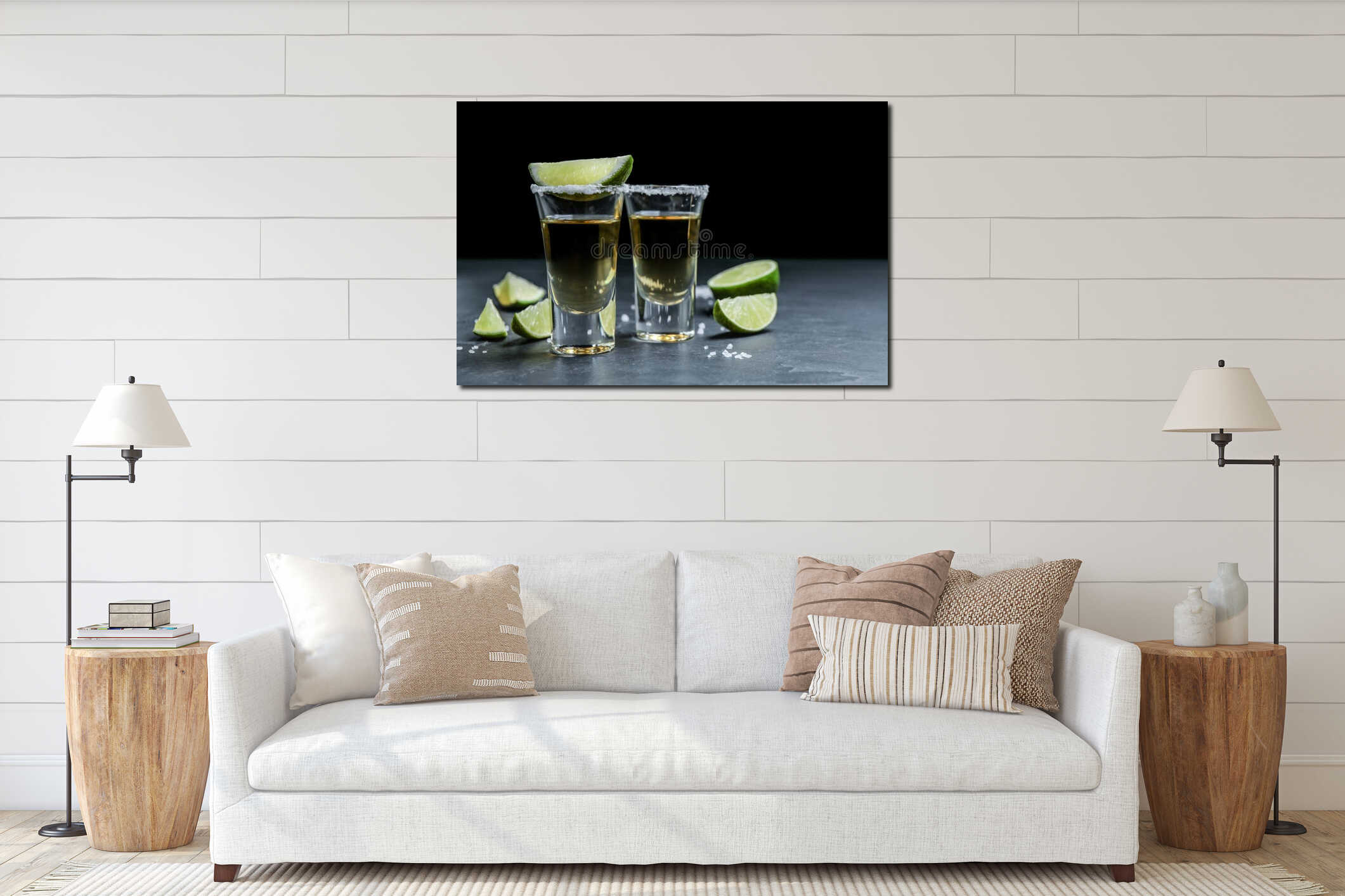 Canvas above sideboard for size context