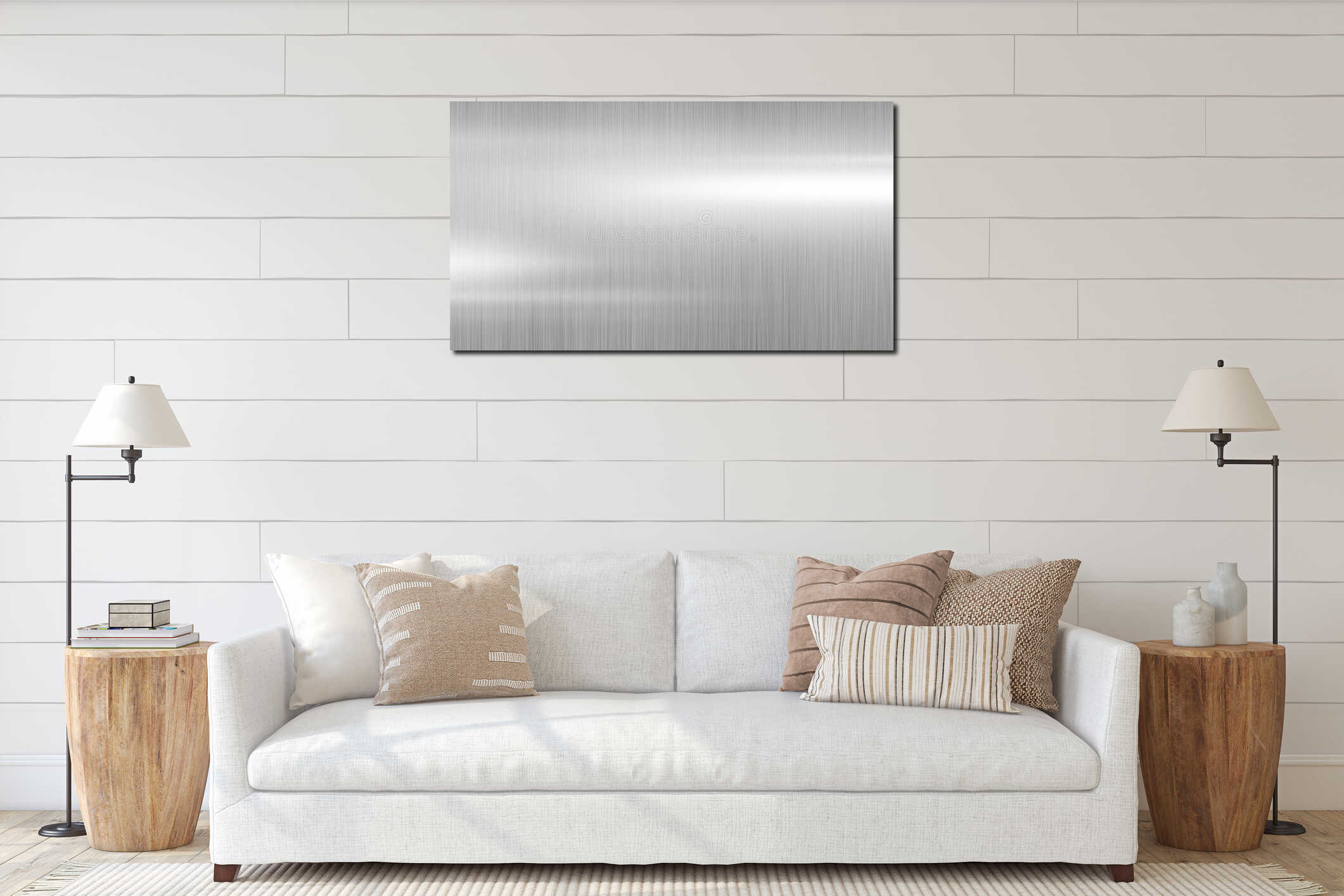 Silver metal texture background design interior mockup