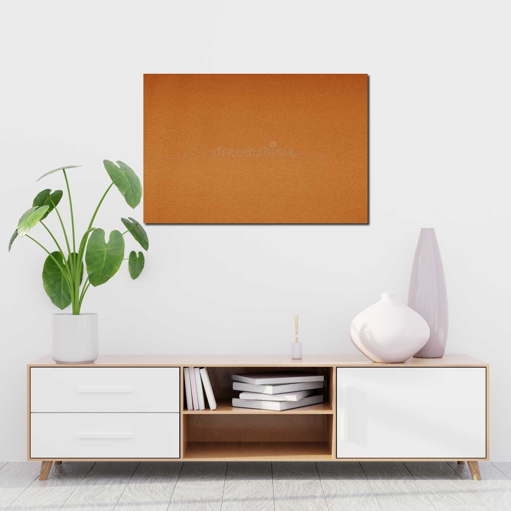 Canvas above sofa for size context