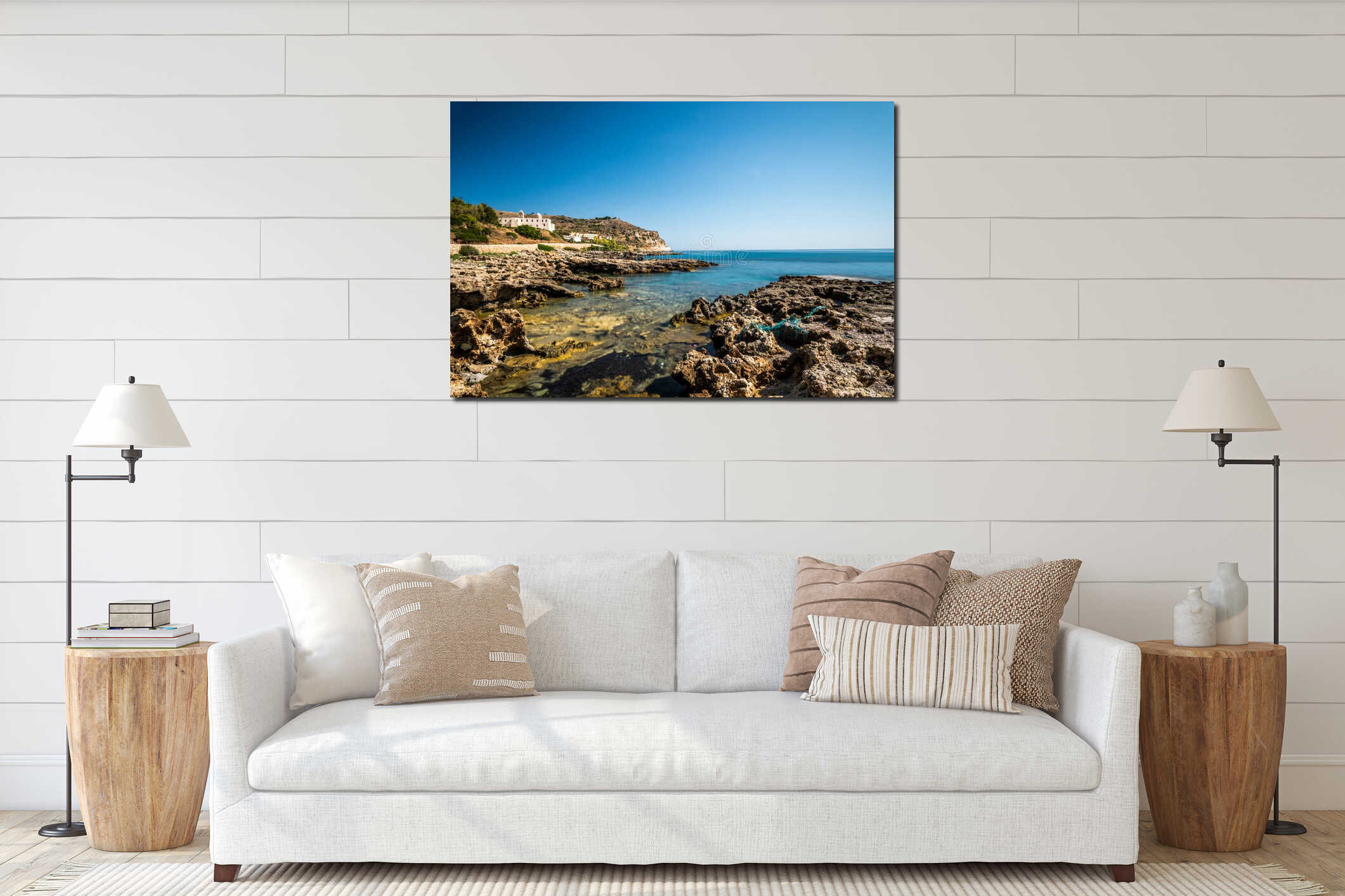 Gonia Odigitria Monastery crete interior mockup