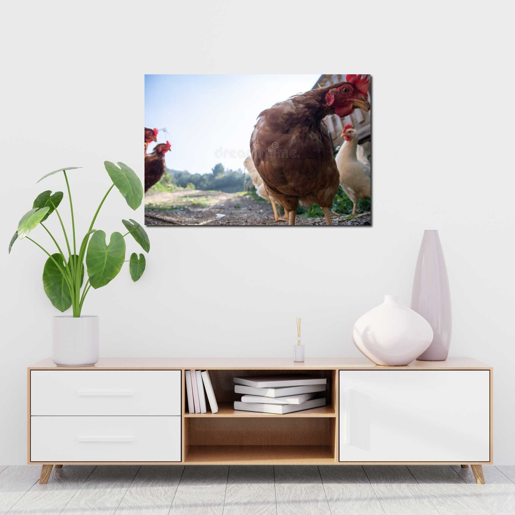 Canvas above sofa for size context