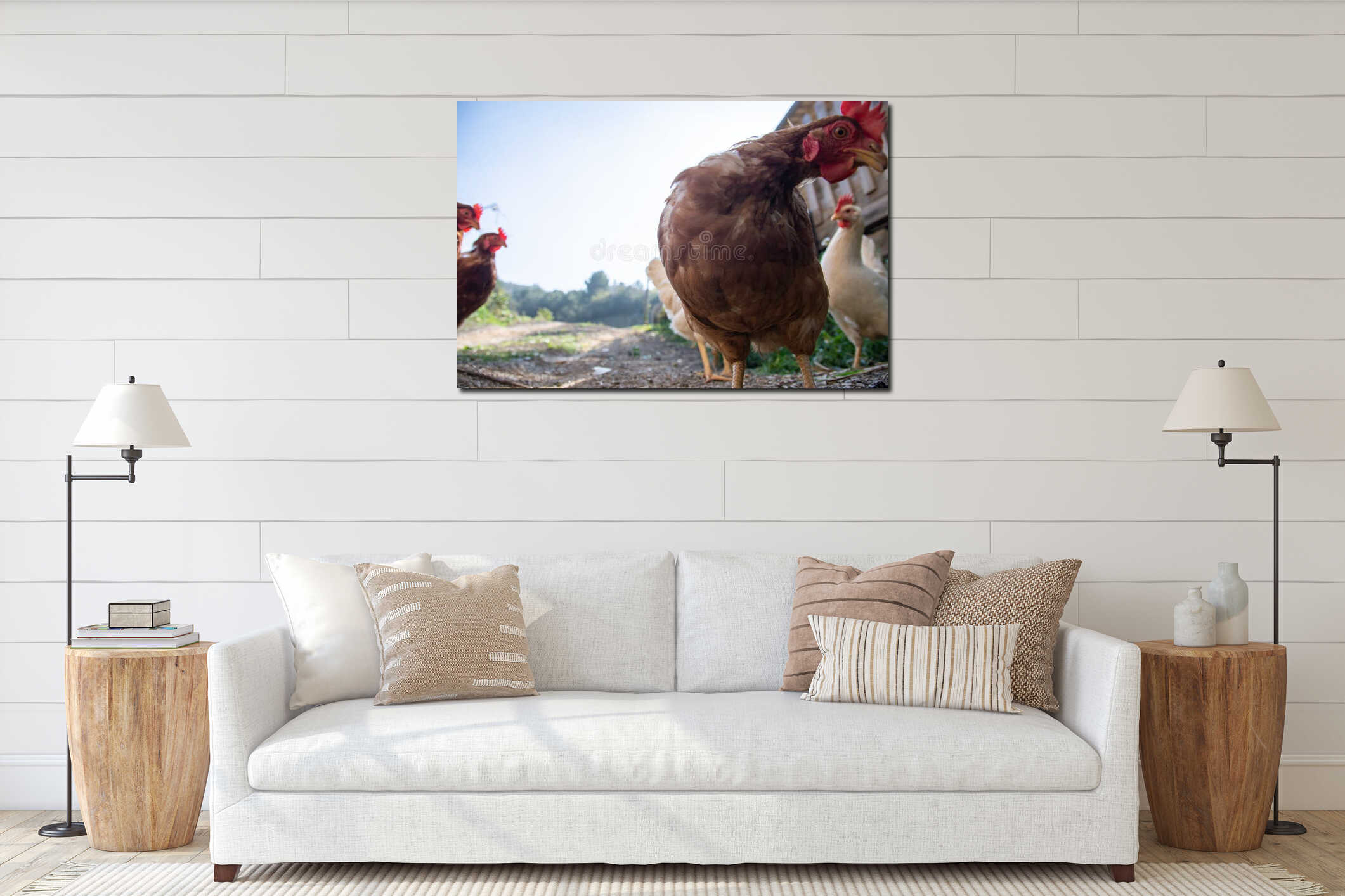 Canvas above sideboard for size context