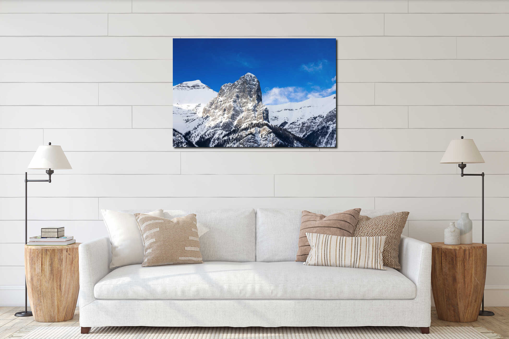 Canvas above sideboard for size context