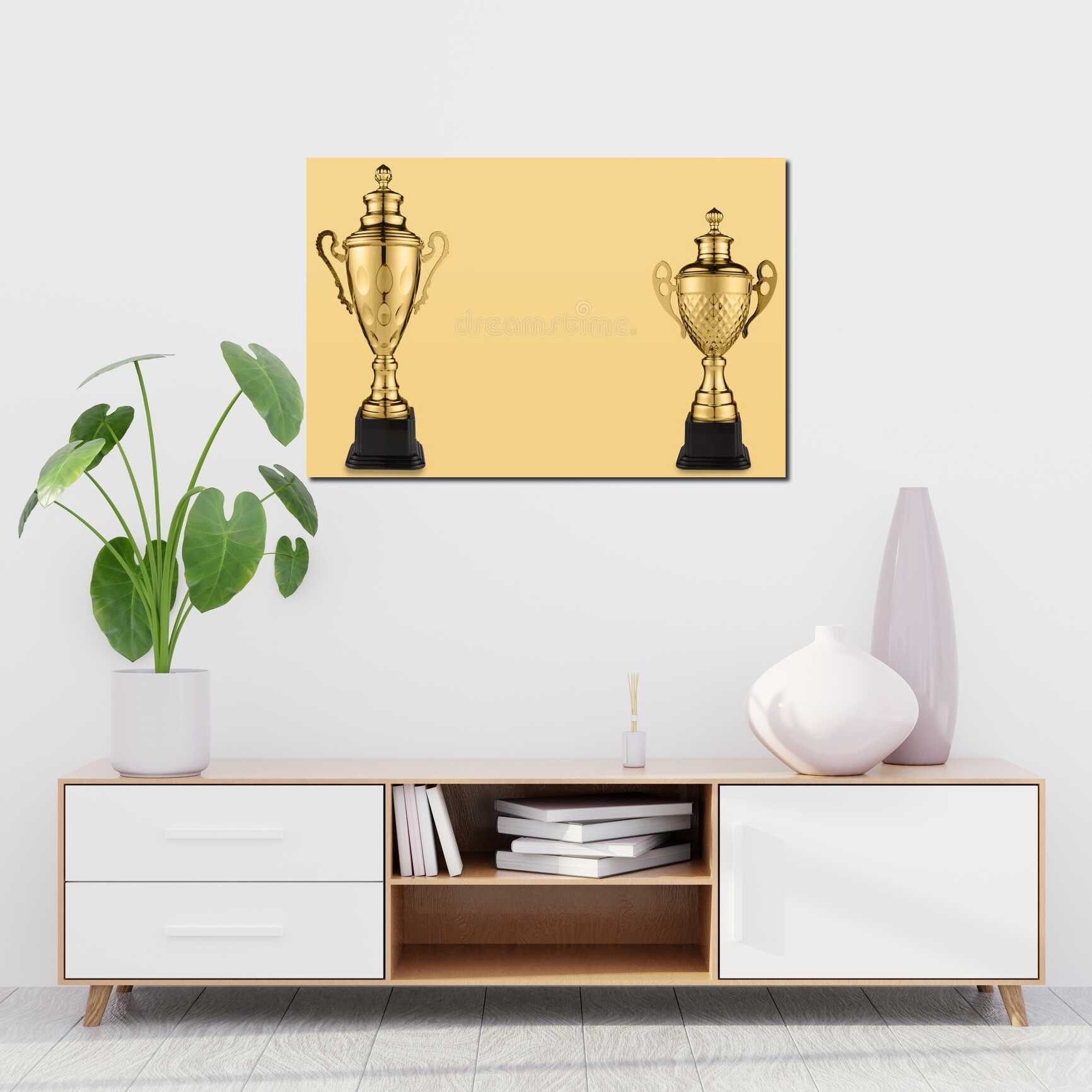 Canvas above sofa for size context