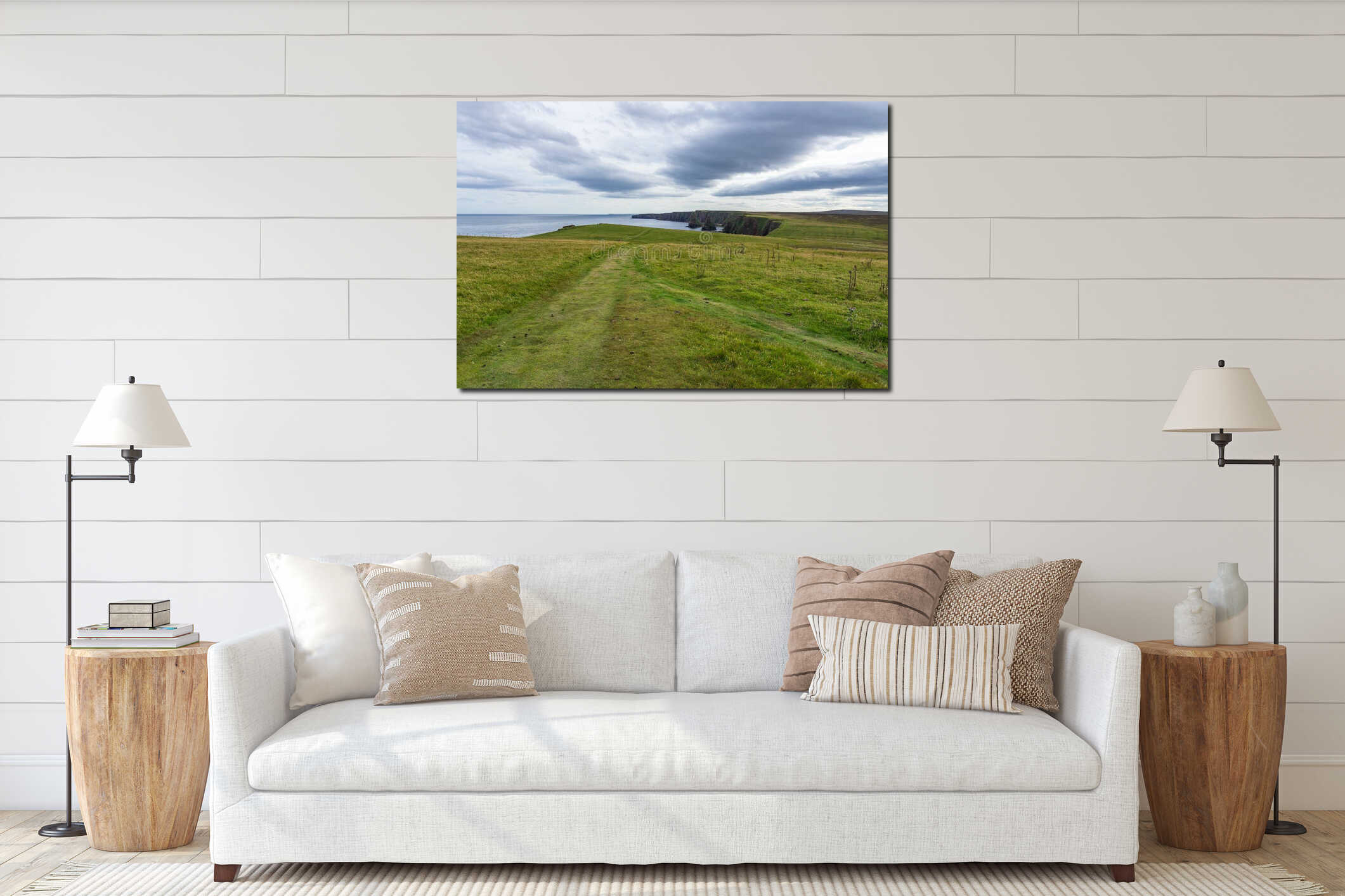 Canvas above sideboard for size context