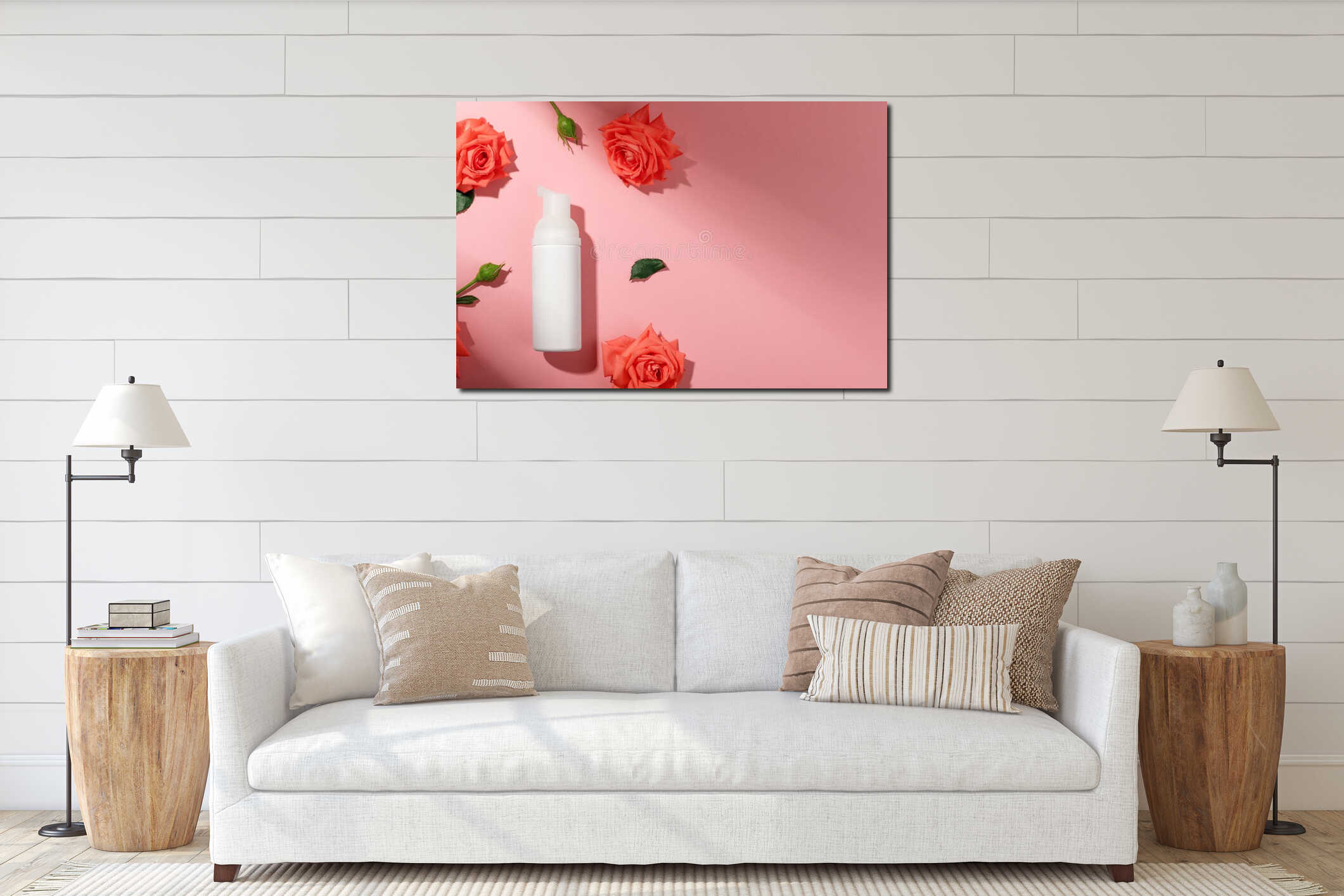 Canvas above sideboard for size context