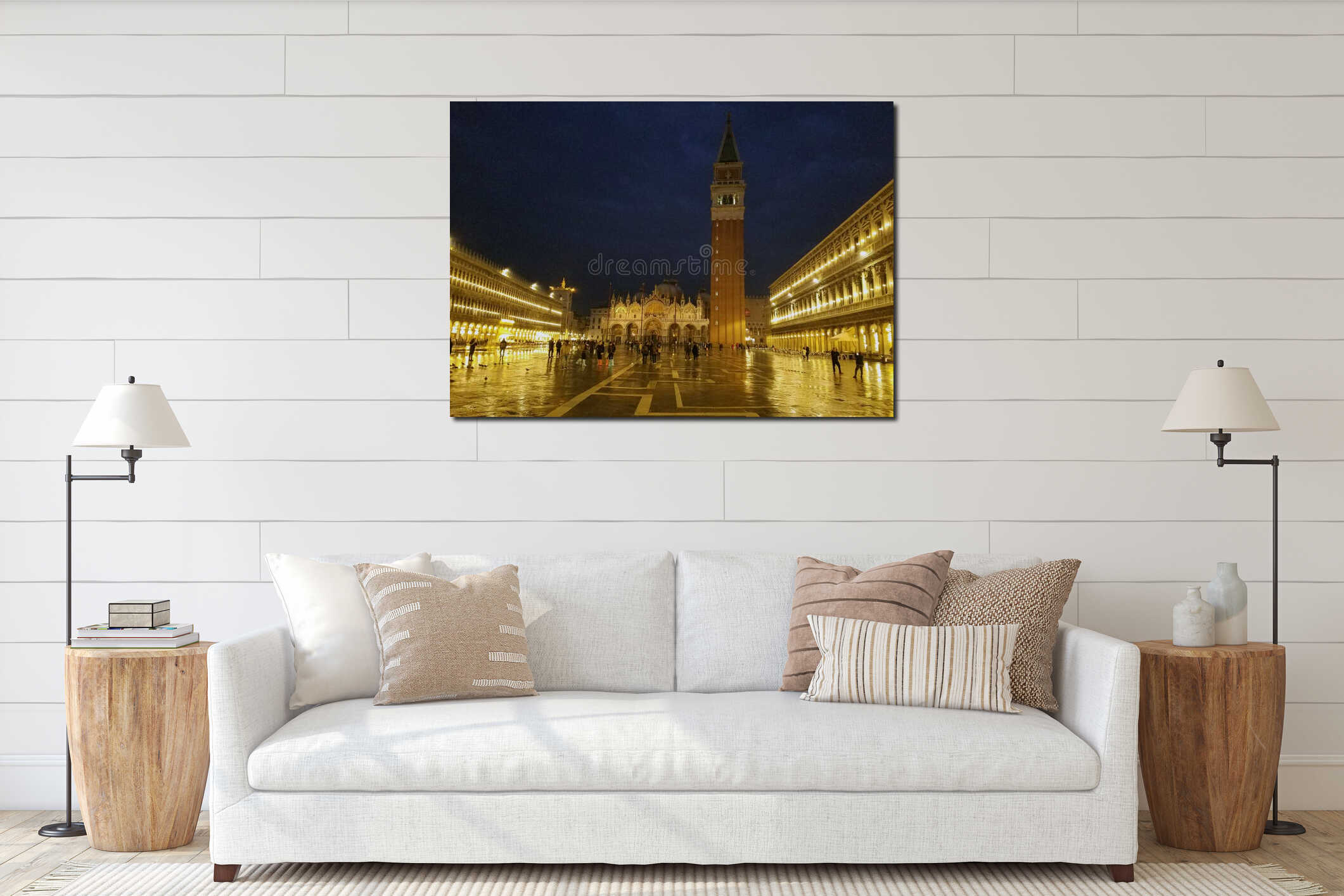 San Marco Plaza in Venice, Italy interior mockup