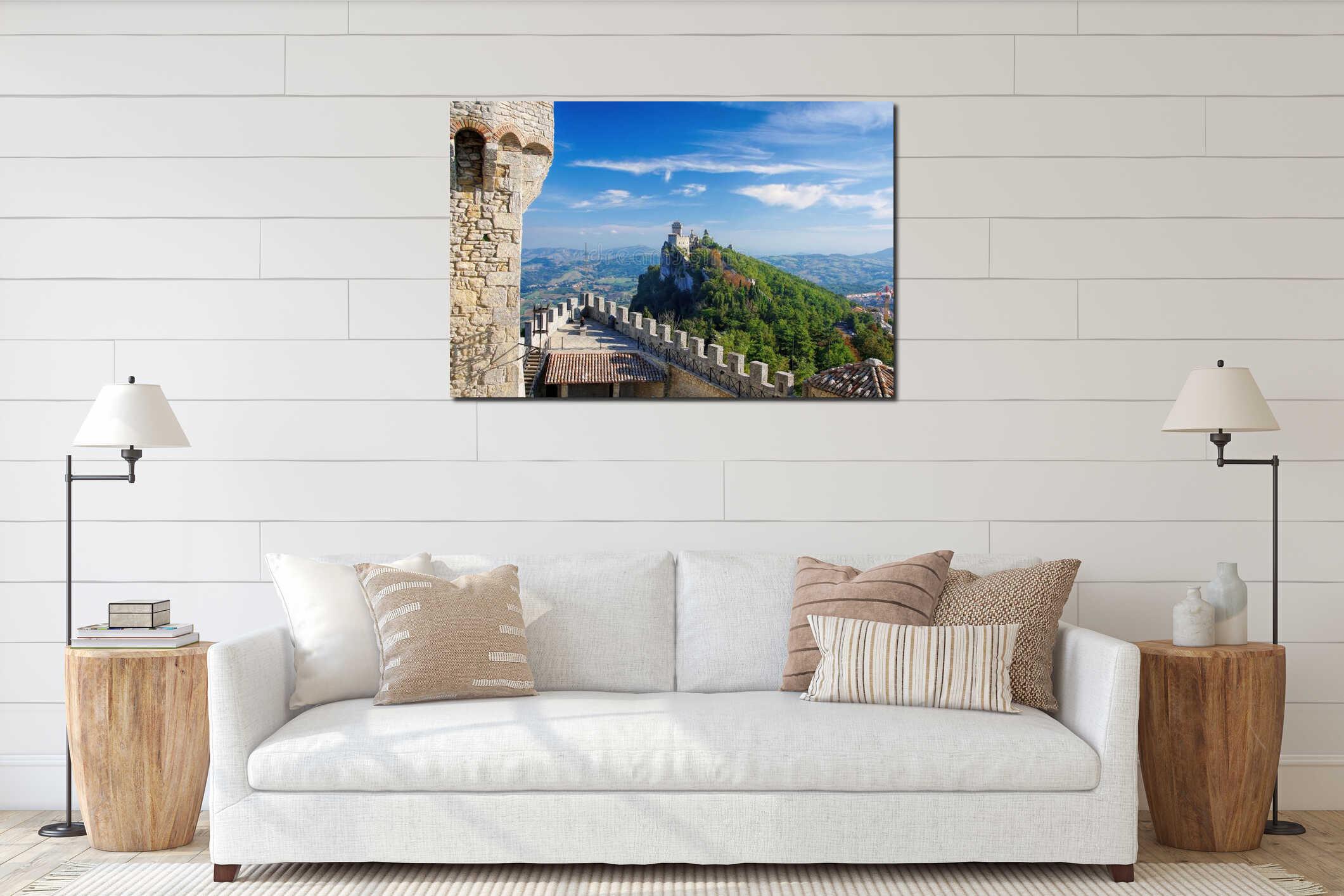 Rocca della Guaita, castle in San Marino republic, Italy interior mockup