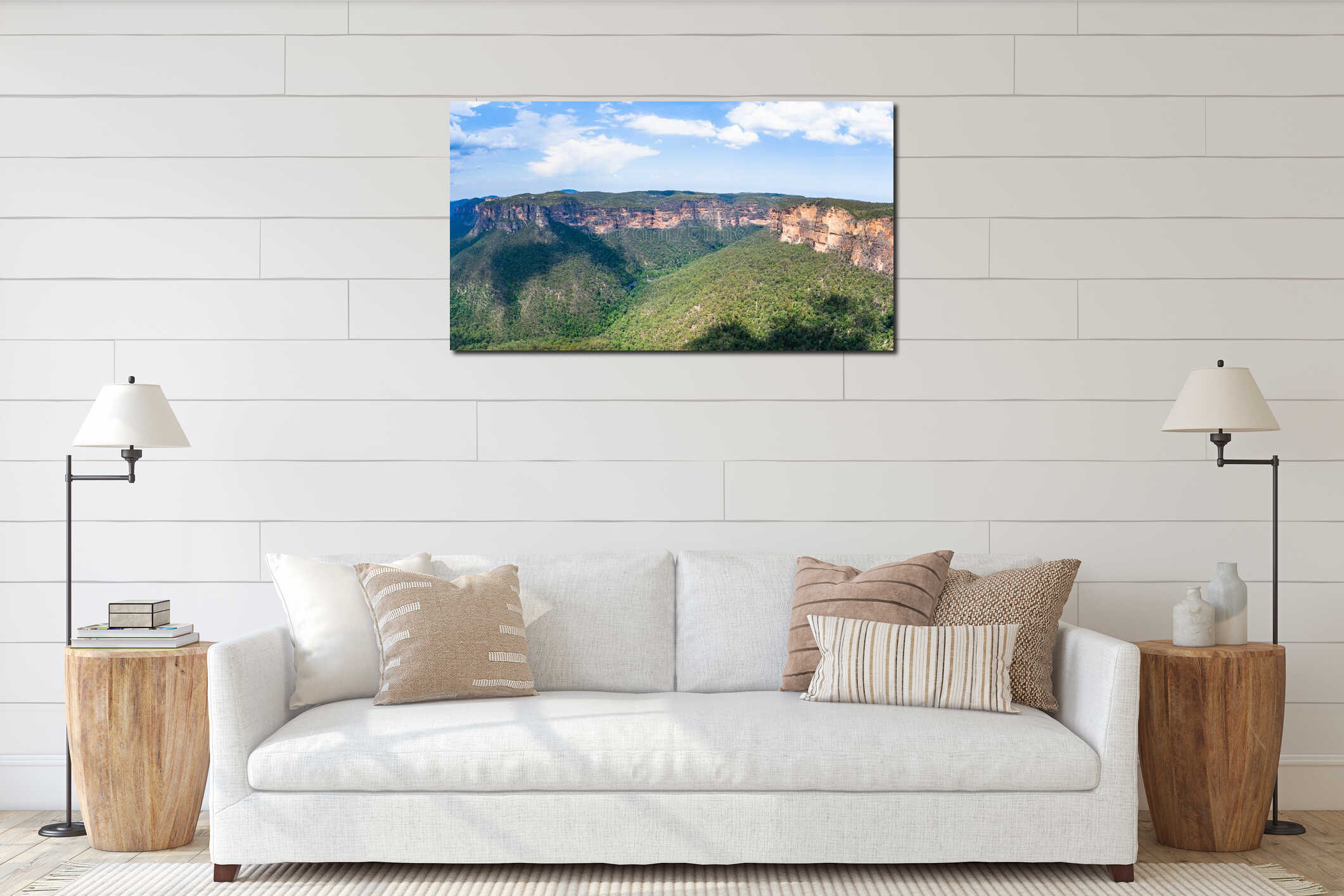 Blue Mountains Panoramic Landscape interior mockup