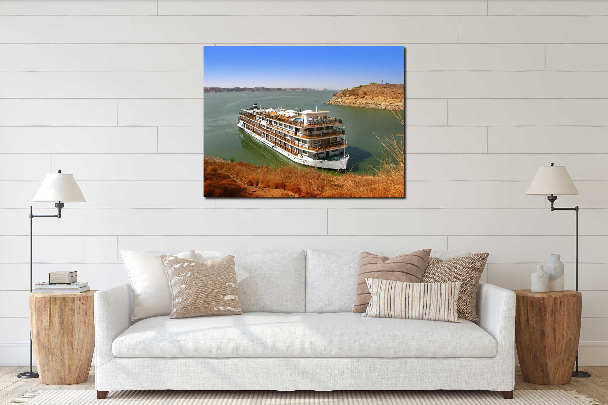 Luxury Nile Cruise at Abu Simbel, Egypt interior mockup