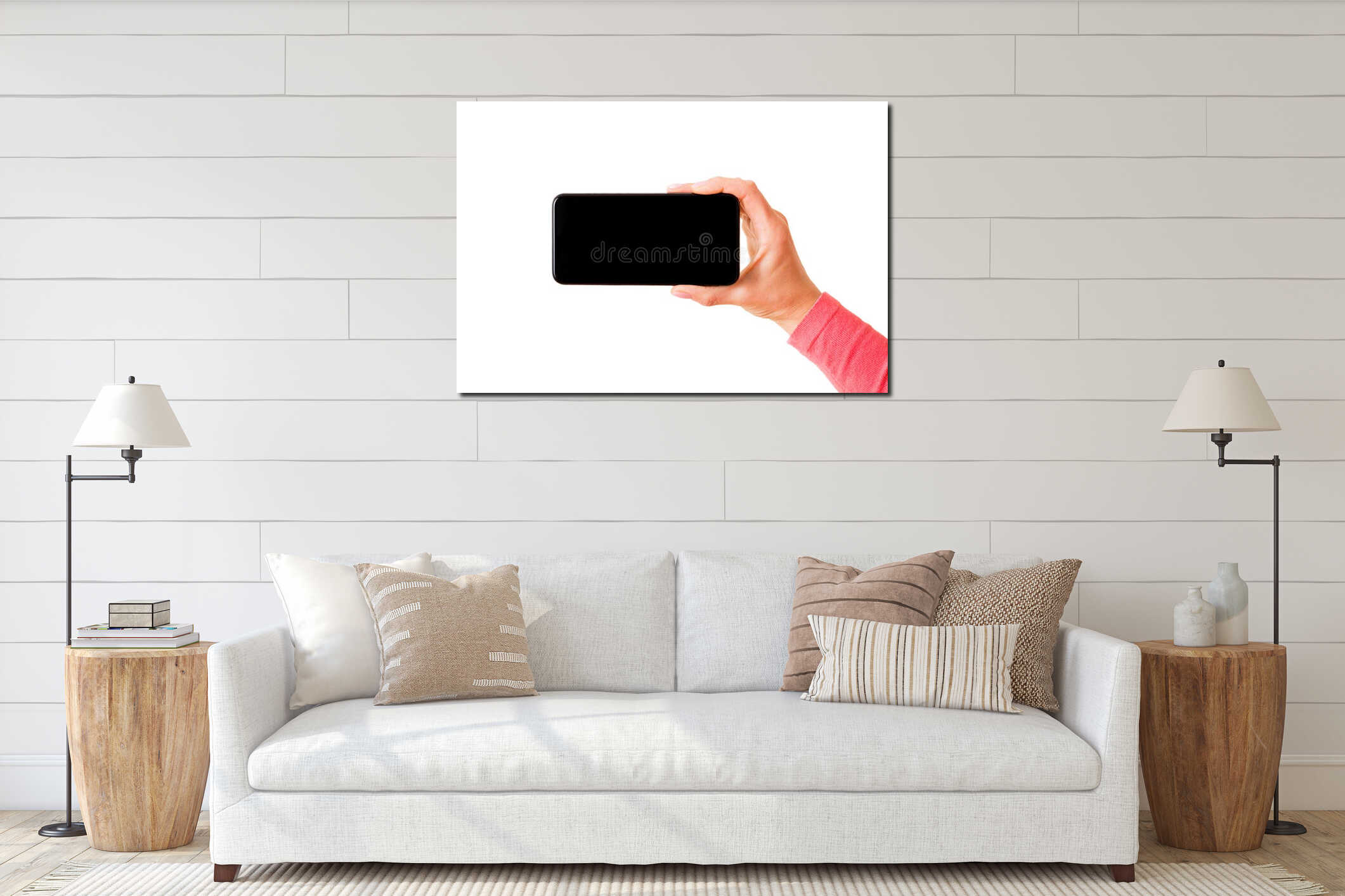 Canvas above sideboard for size context