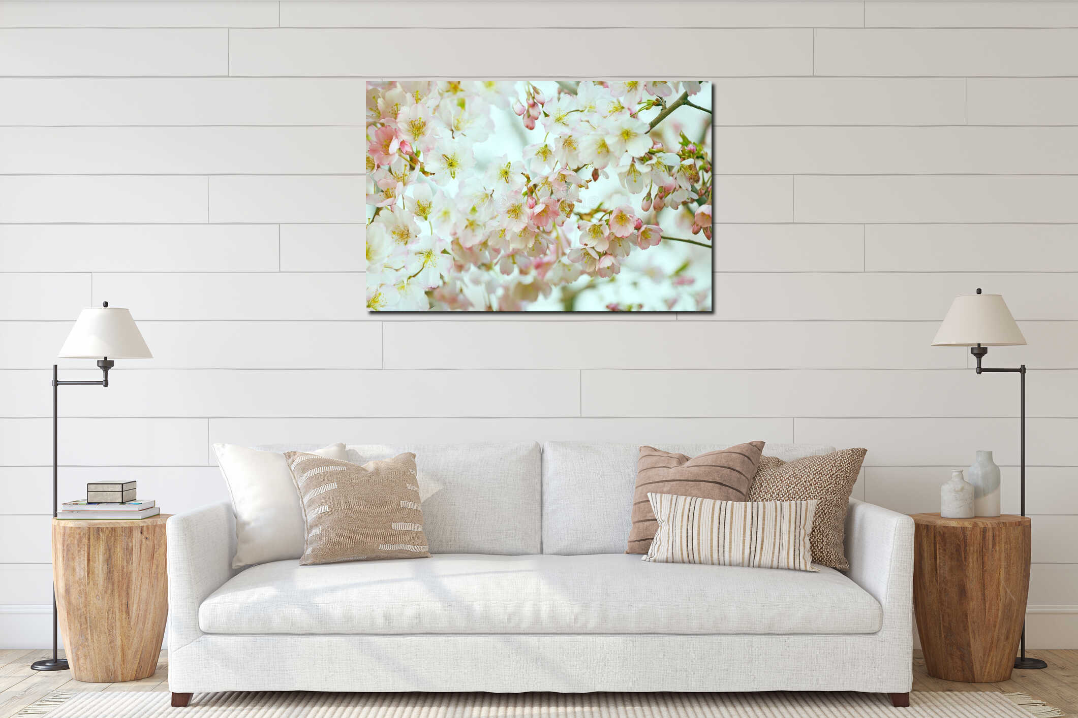 Canvas above sideboard for size context