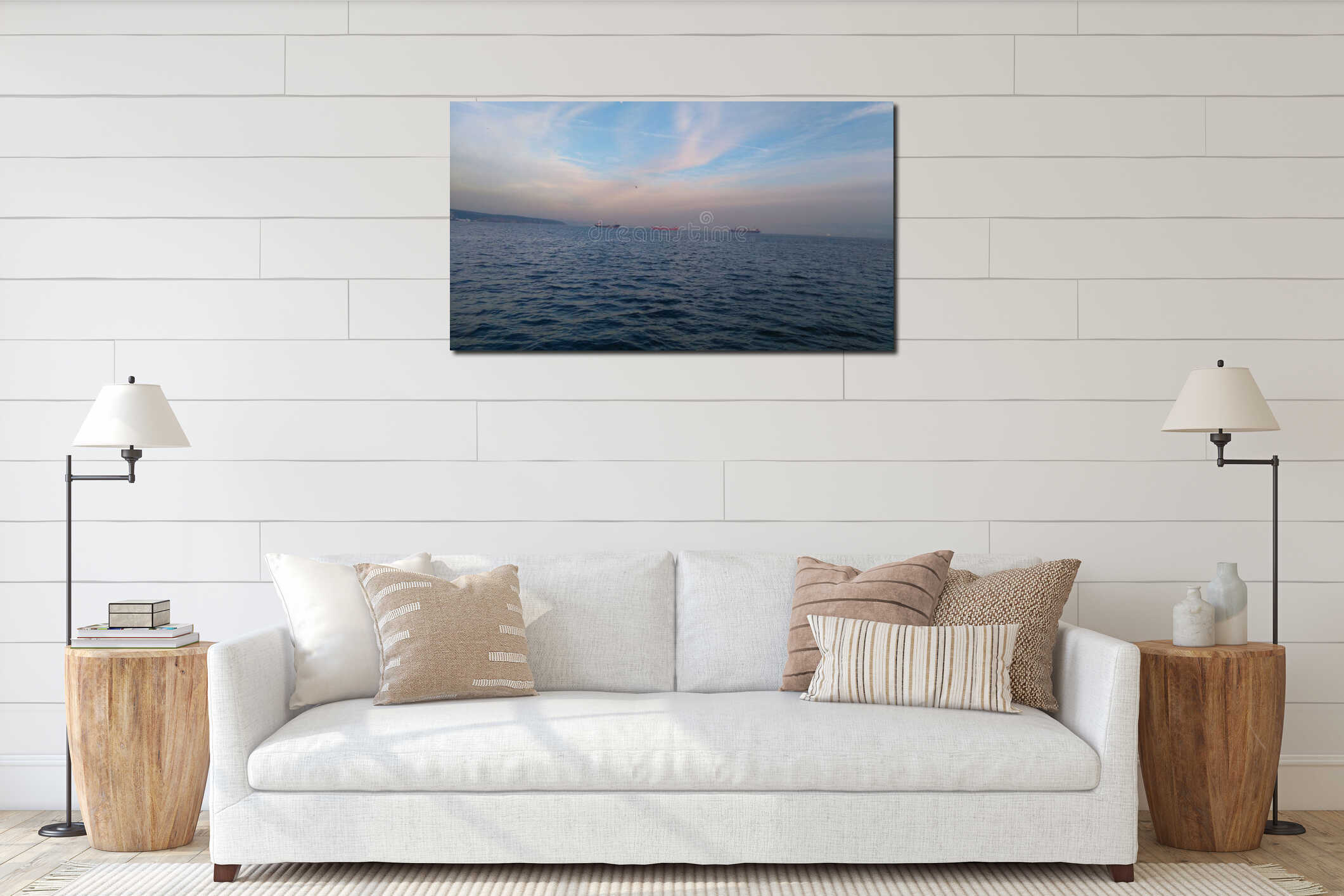 Ships lined up in the Marmara sea interior mockup