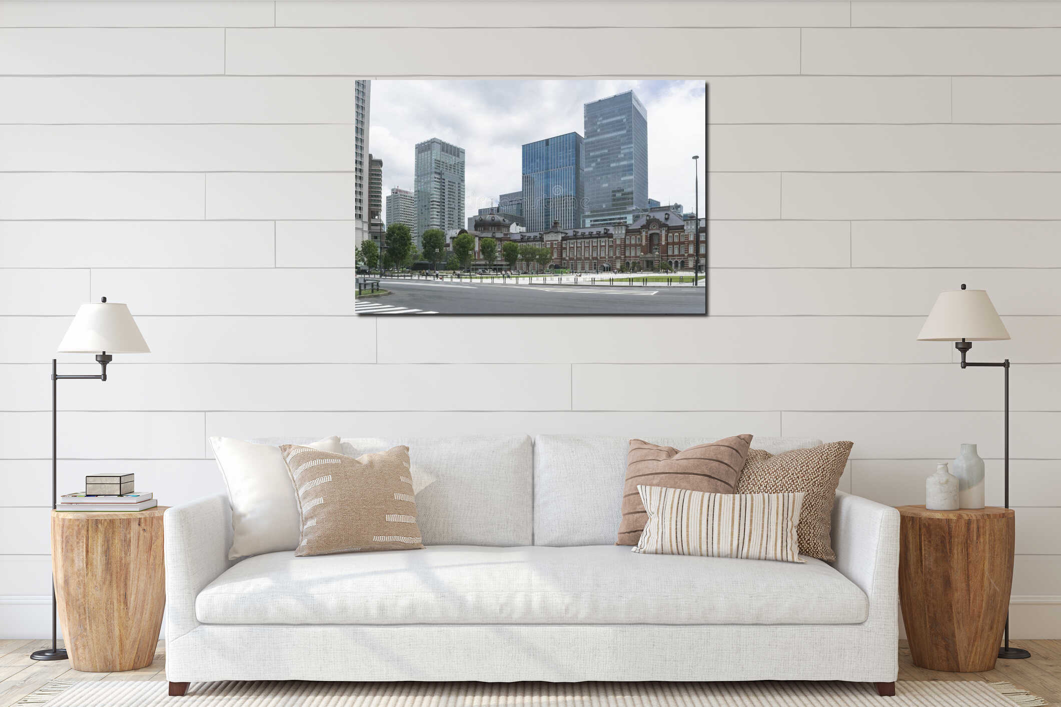 Abstract urban or technology background featuring detail of modern tall office buildings interior mockup