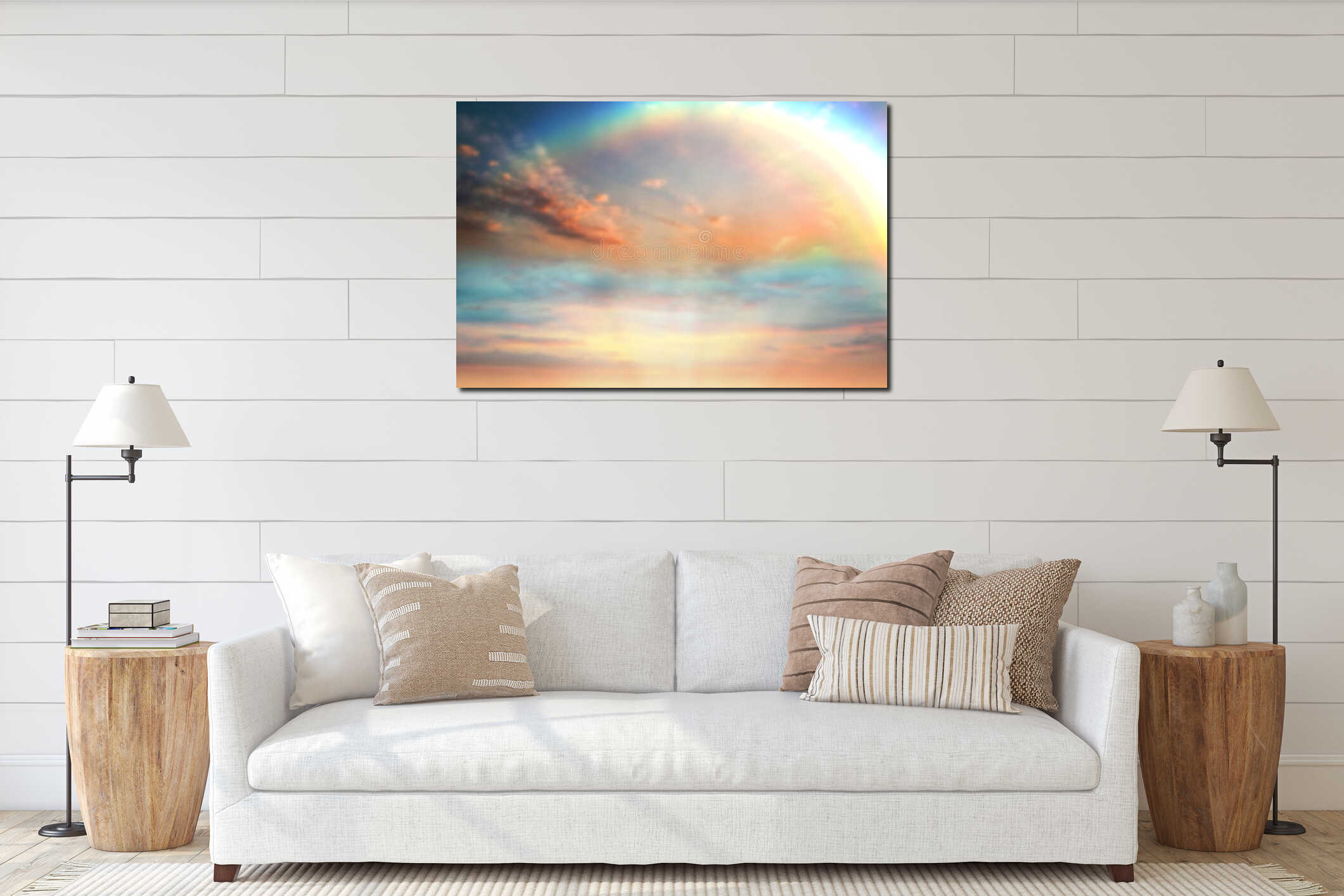 Canvas above sideboard for size context