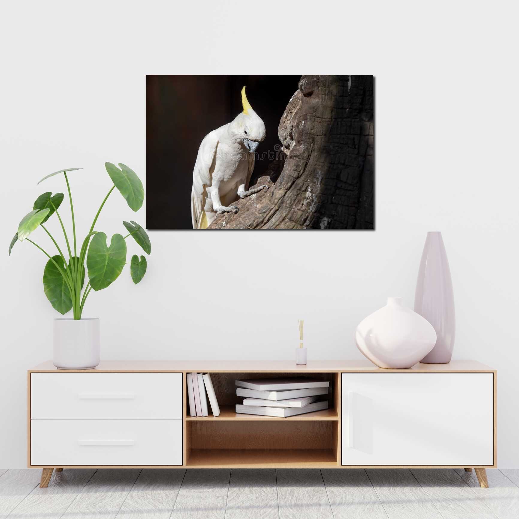 Canvas above sofa for size context