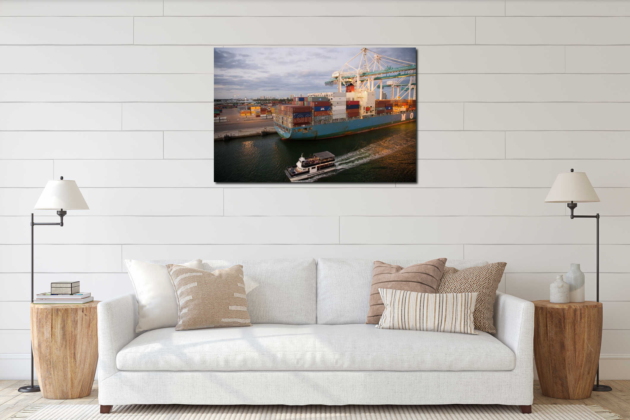 Canvas above sideboard for size context