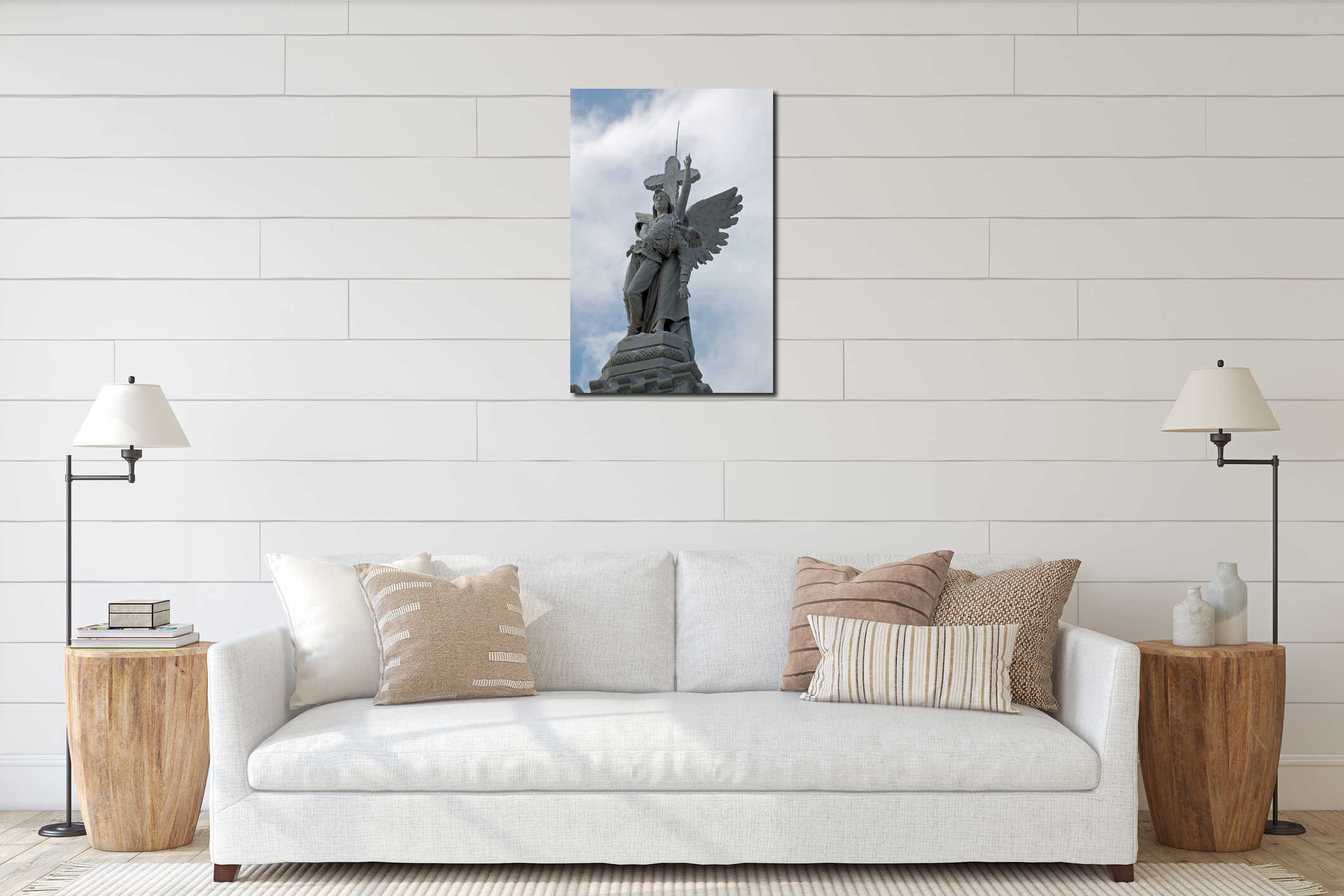 Canvas above sideboard for size context