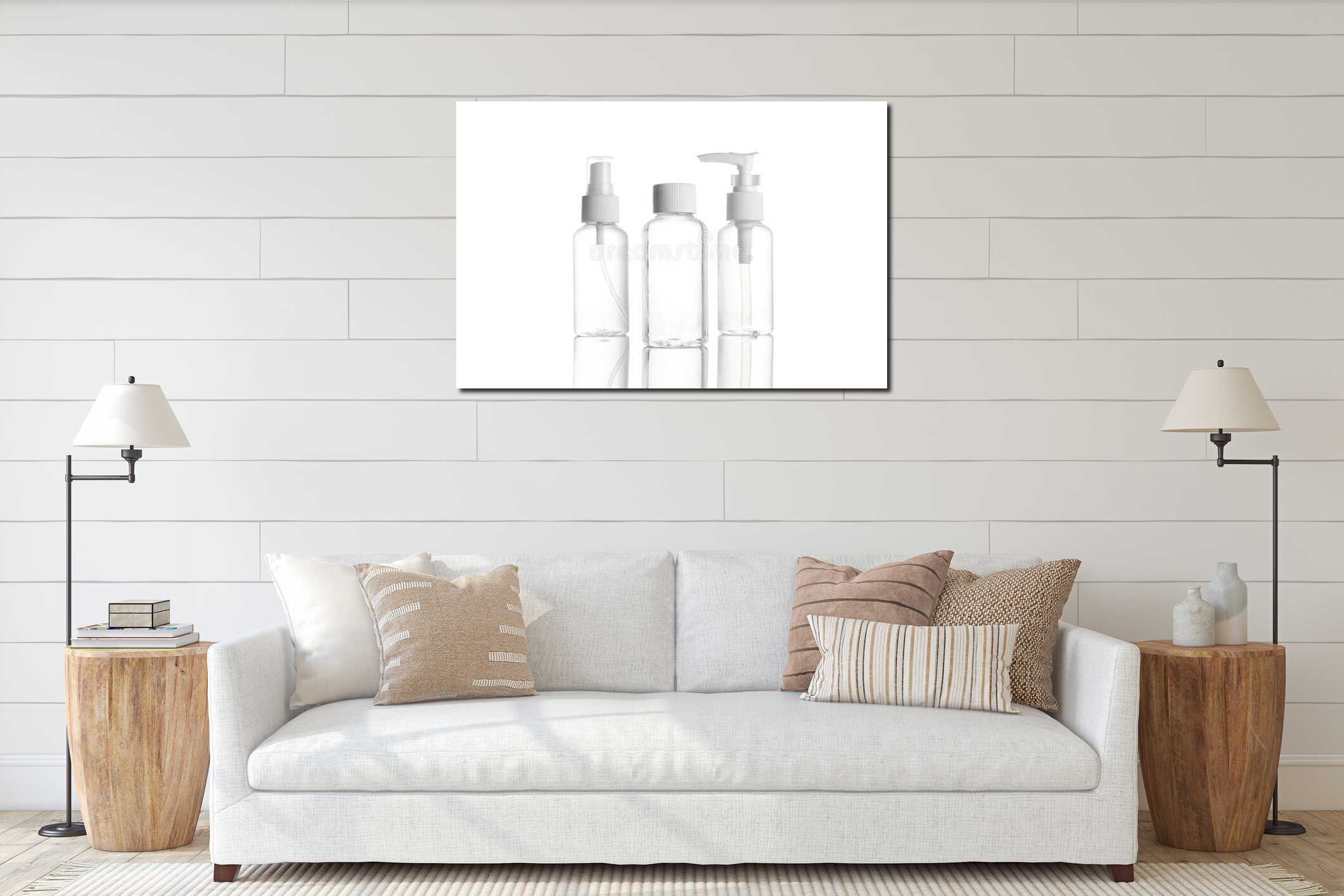 Canvas above sideboard for size context